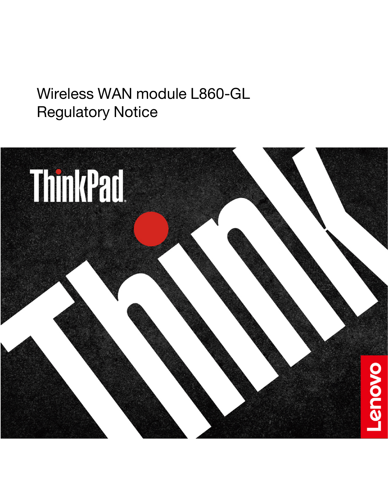 Lenovo L860-GL User Manual