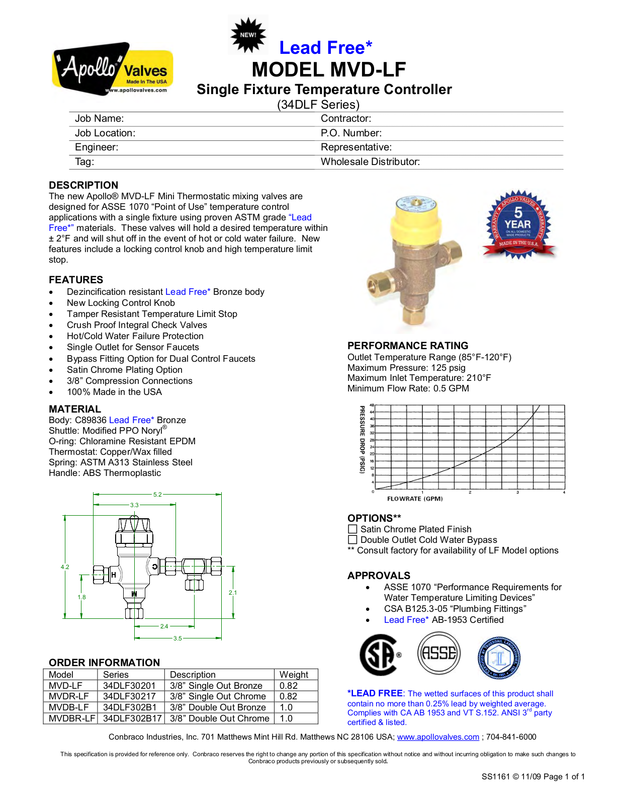 Apollo Conbraco 34DLF User Manual