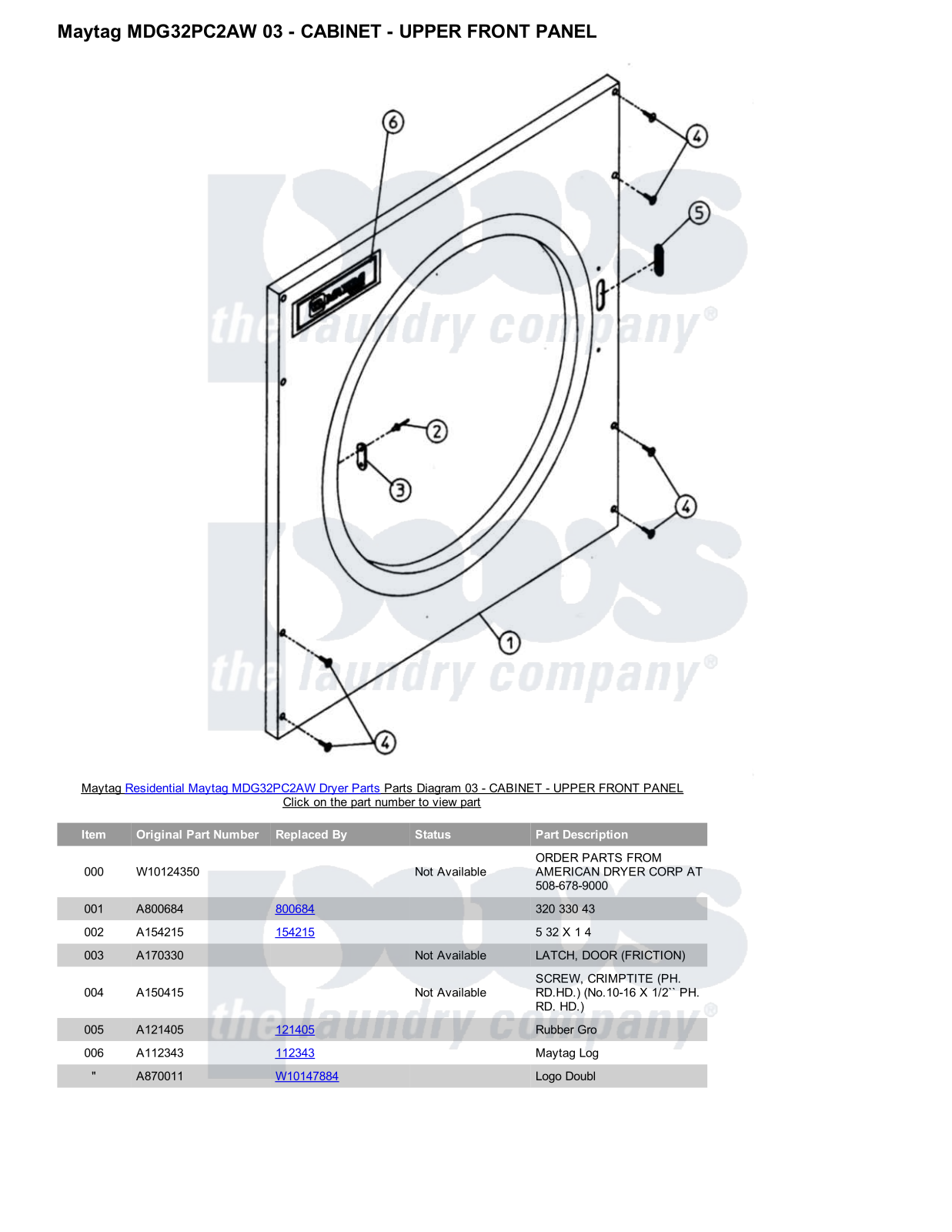 Maytag MDG32PC2AW Parts Diagram