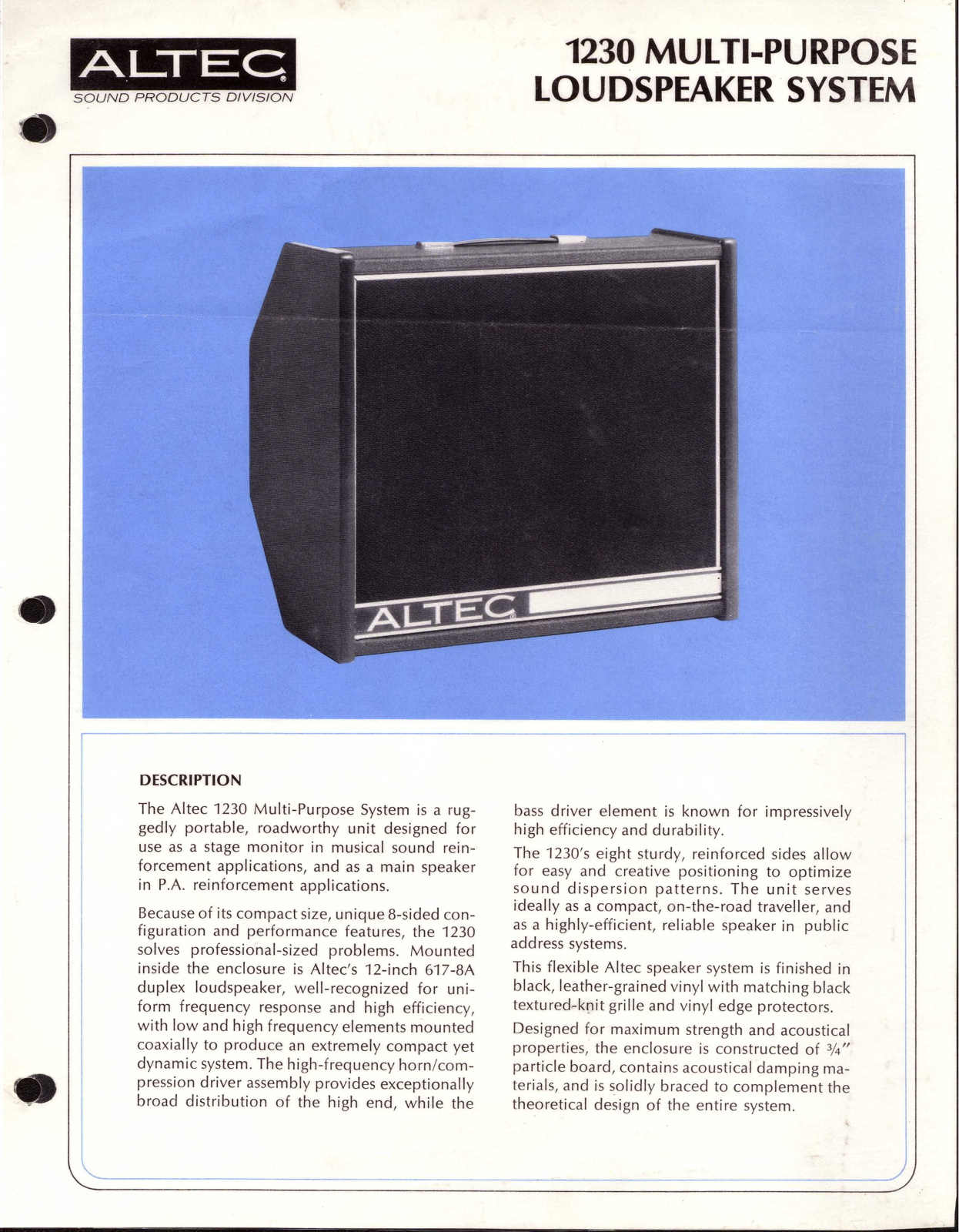 Altec lansing 1230 User Manual