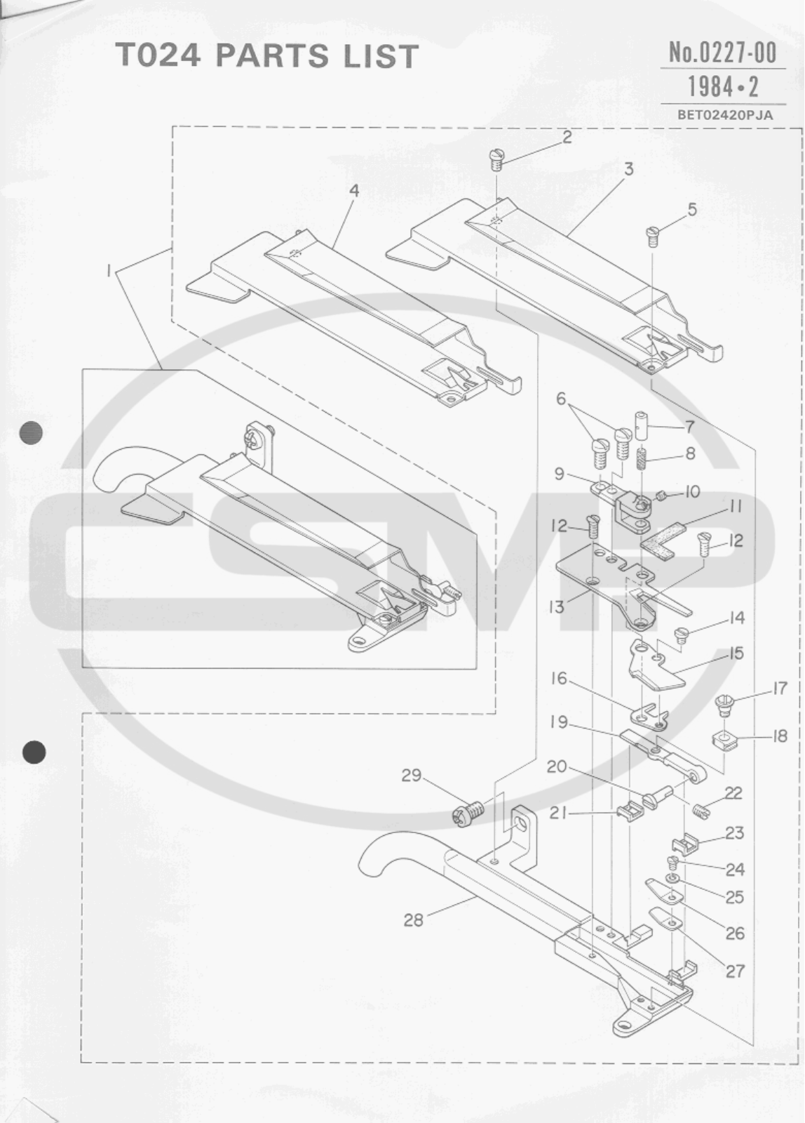 Juki T024 Parts Book