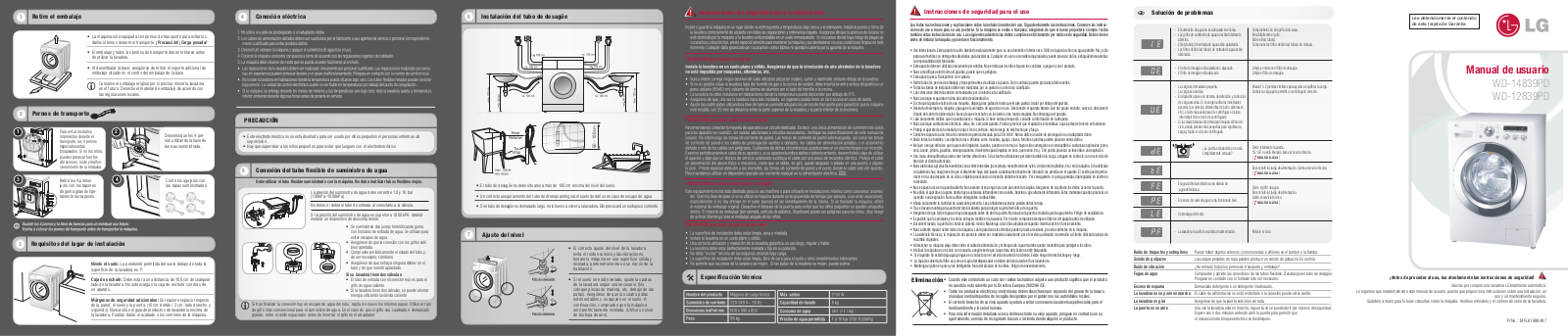 LG WD-12839PD User Manual