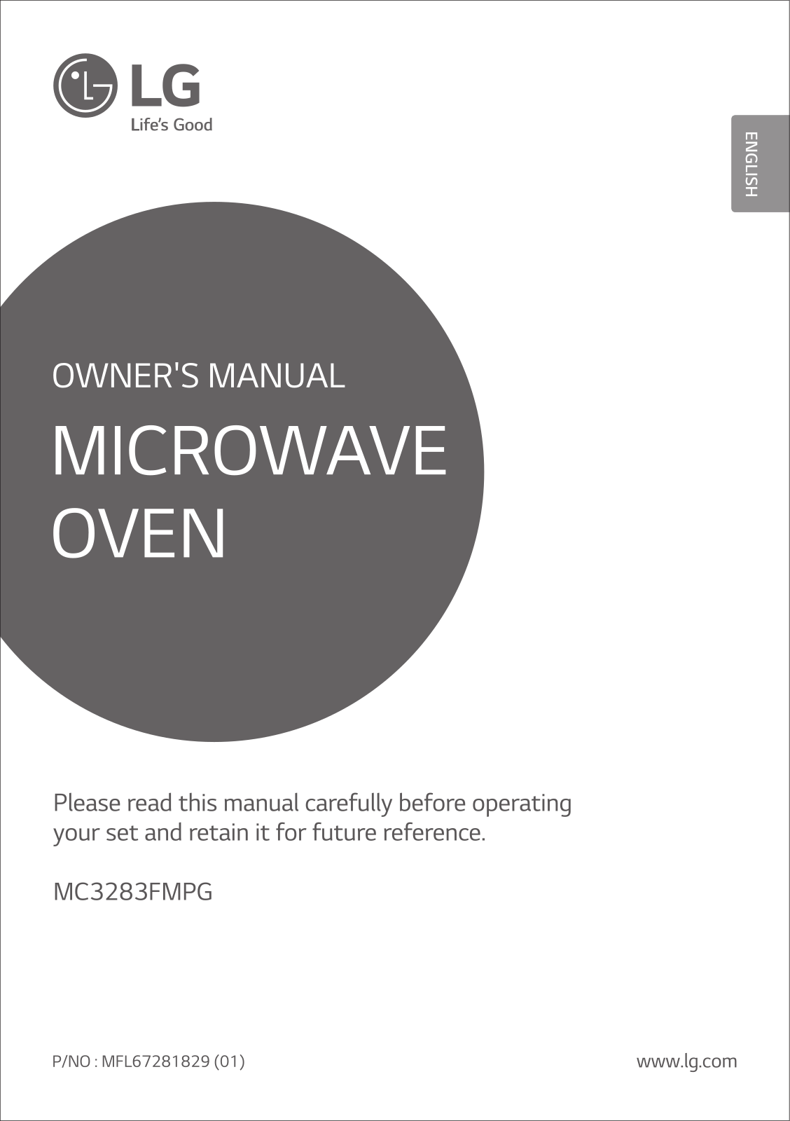 LG MC3283FMPG Owner’s Manual