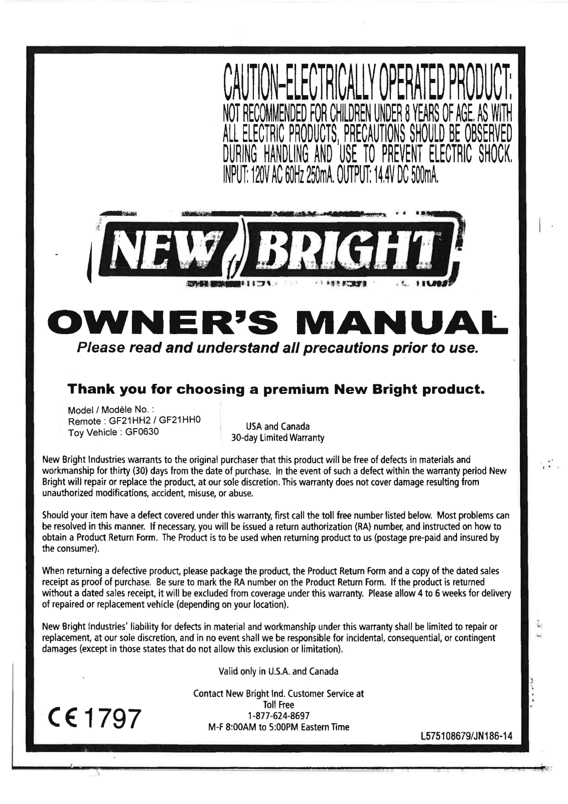 New Bright Co GF21HH0 User Manual