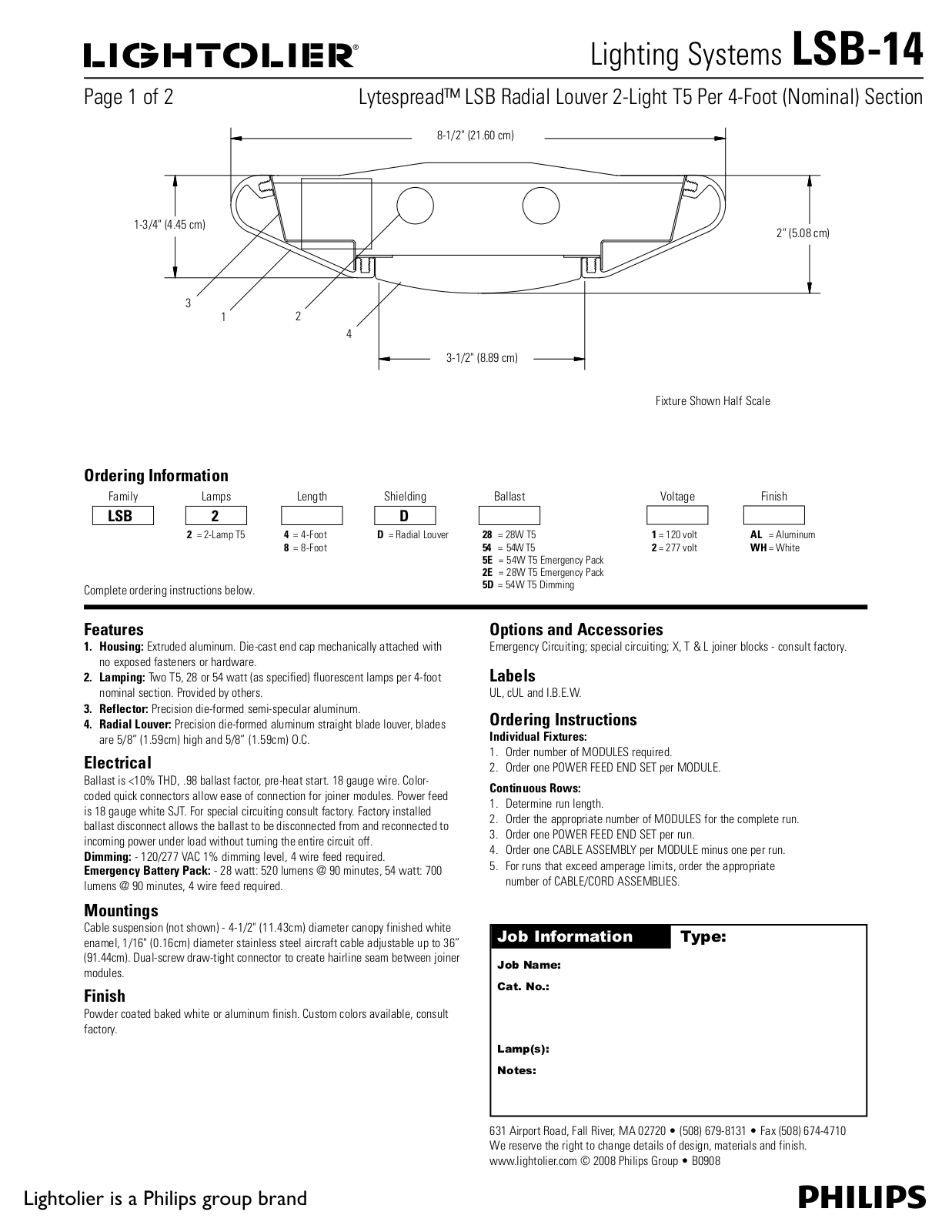 Lightolier LSB-14 User Manual