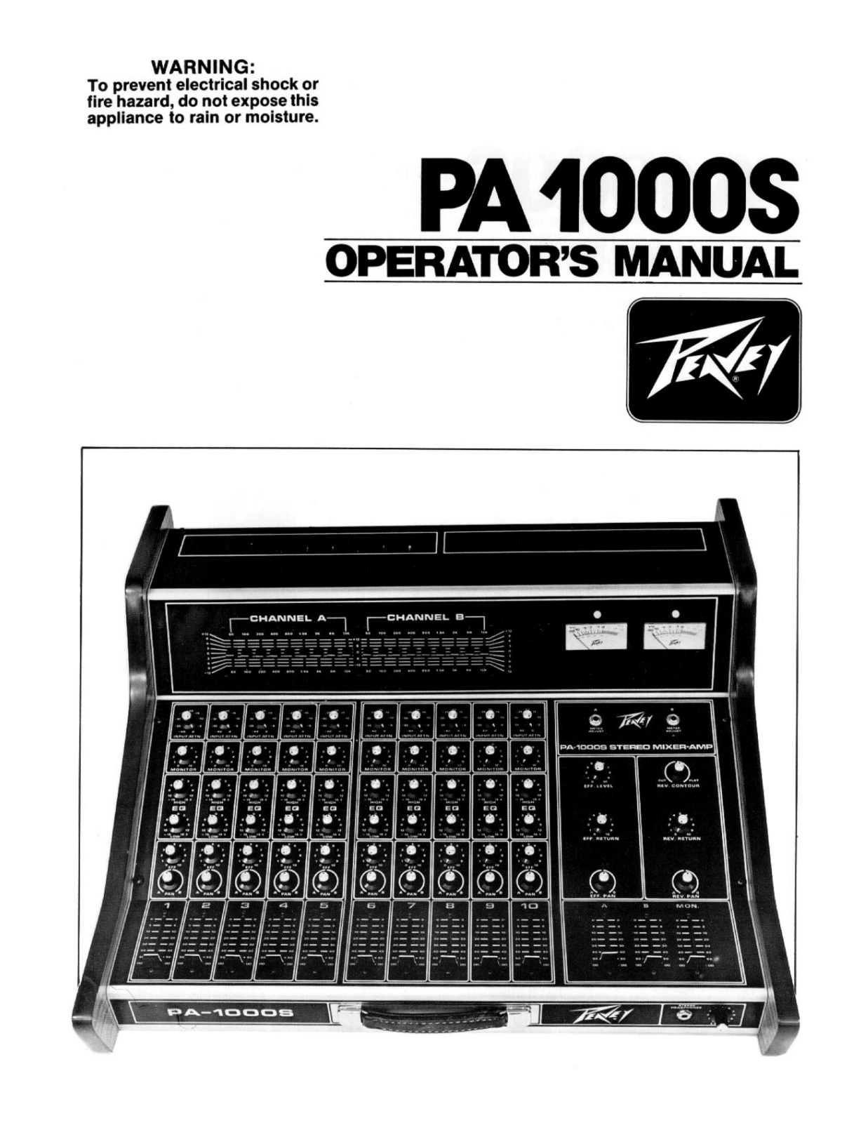 Peavey PA 1000S User Manual