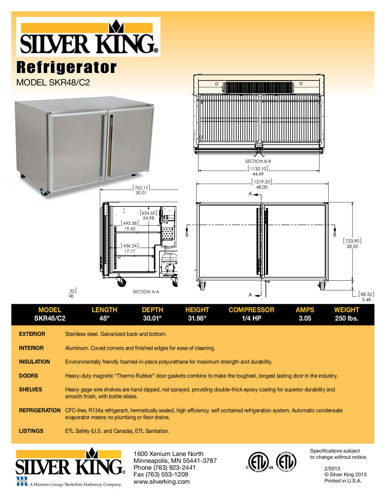 Silver King SKR48-C2 User Manual