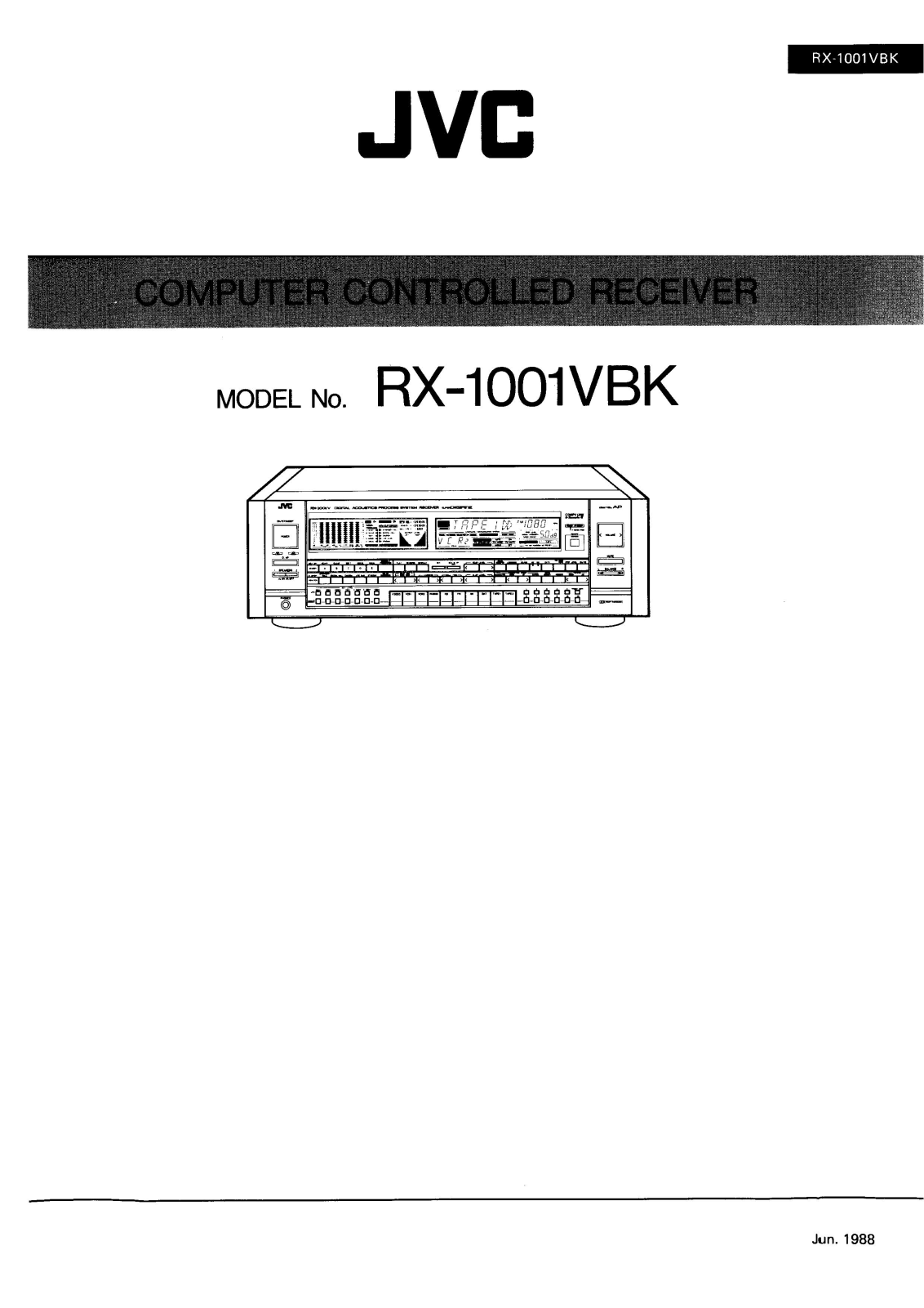 JVC RX-1001-VBK Owners manual