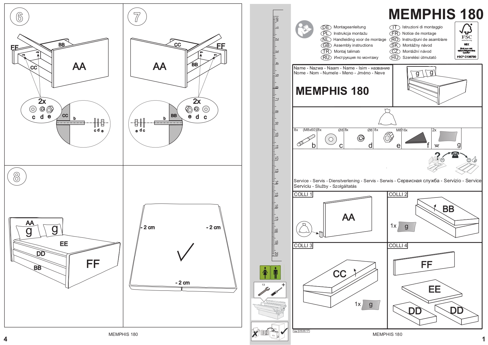 Home affaire Memphis Assembly instructions