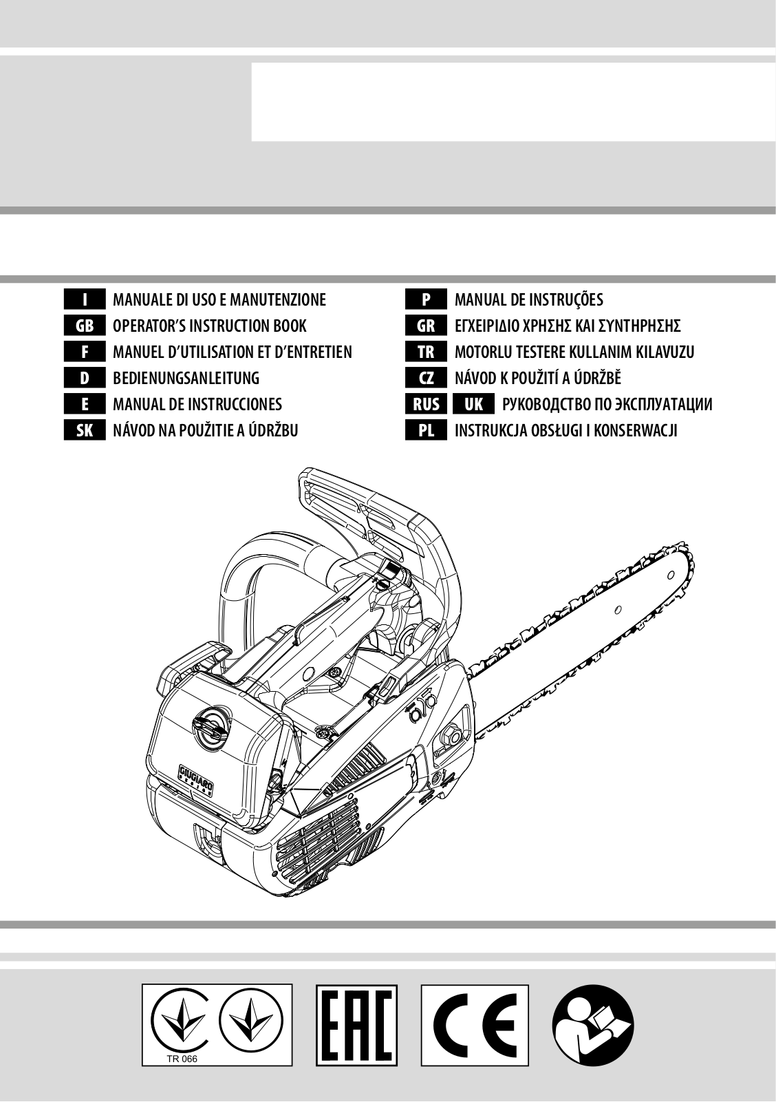 EMAK GST 250, MTT 2500 Operators Instruction Book