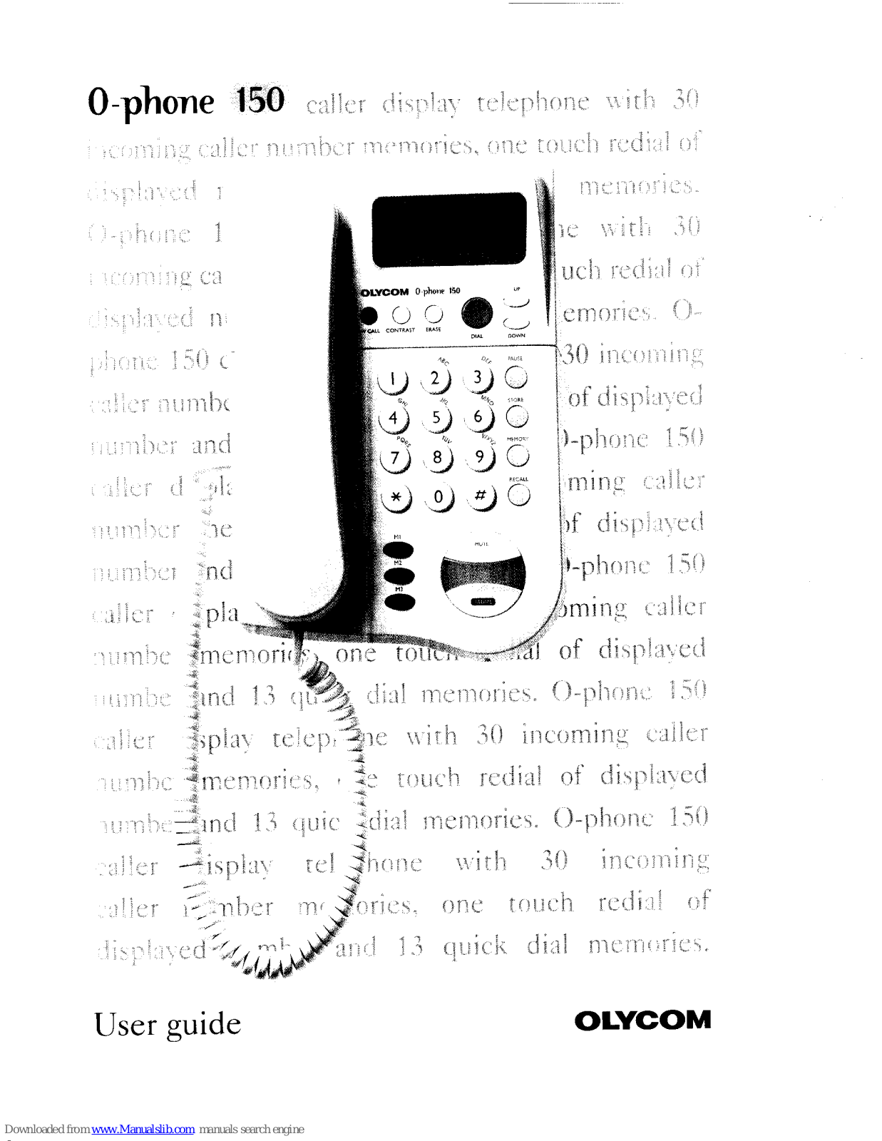 Olycom O-phone 150 User Manual