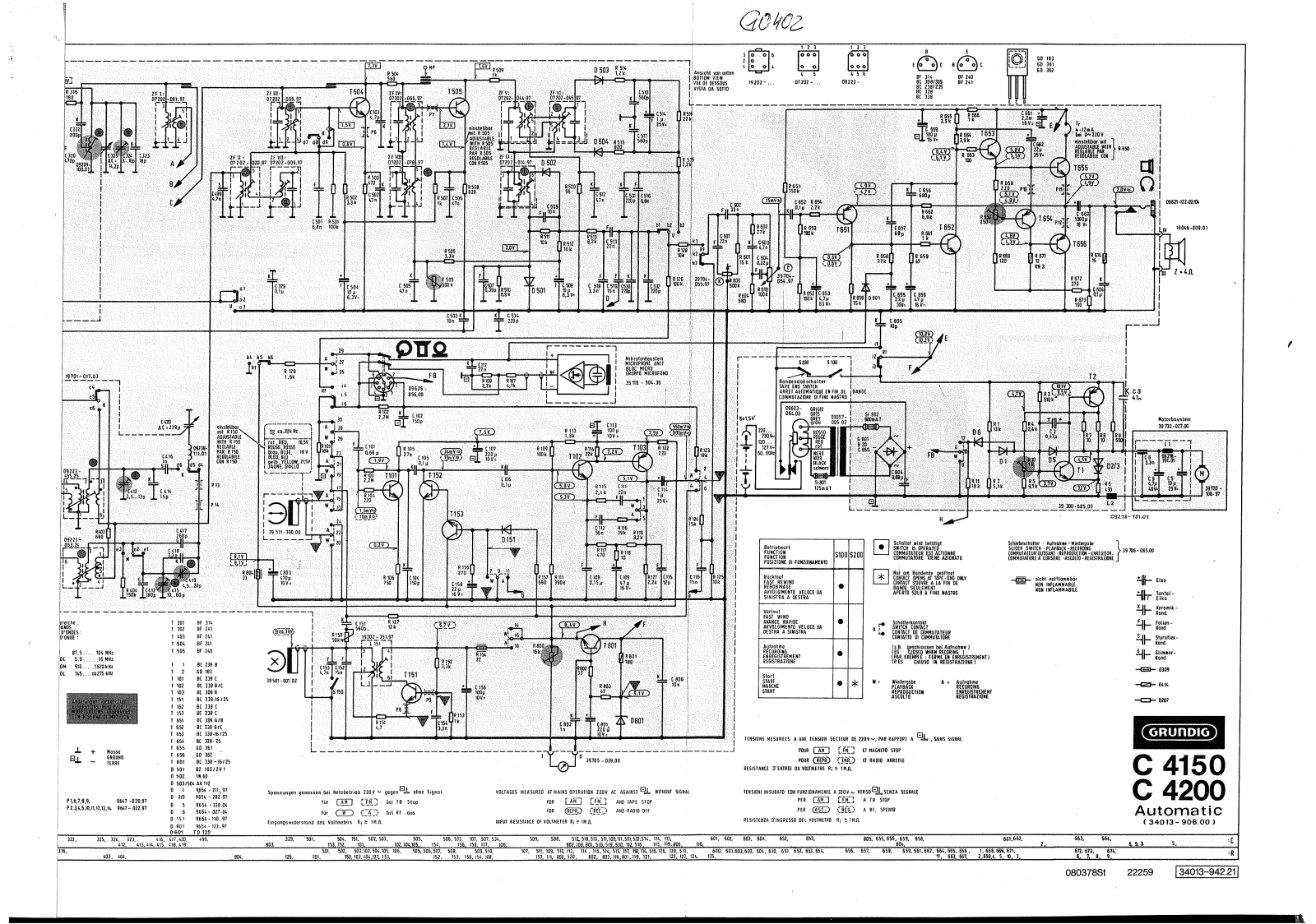 Grundig C-4200, C-4150 Schematic