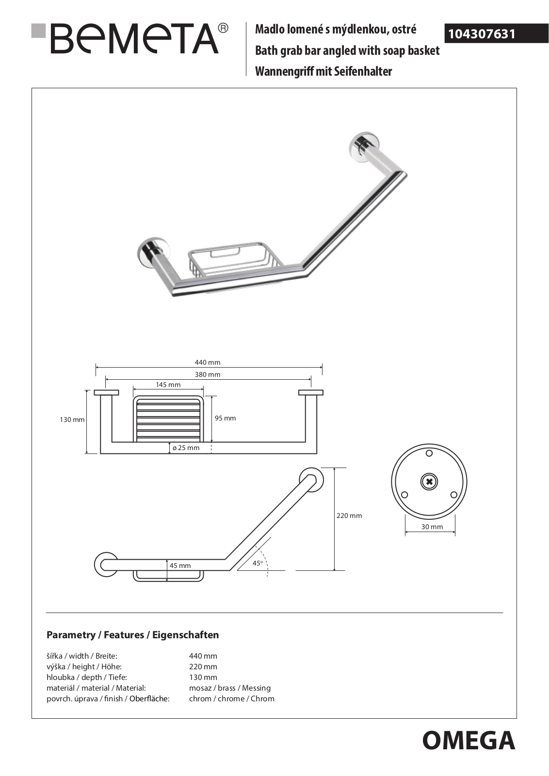 Bemeta Omega 104307631 User guide