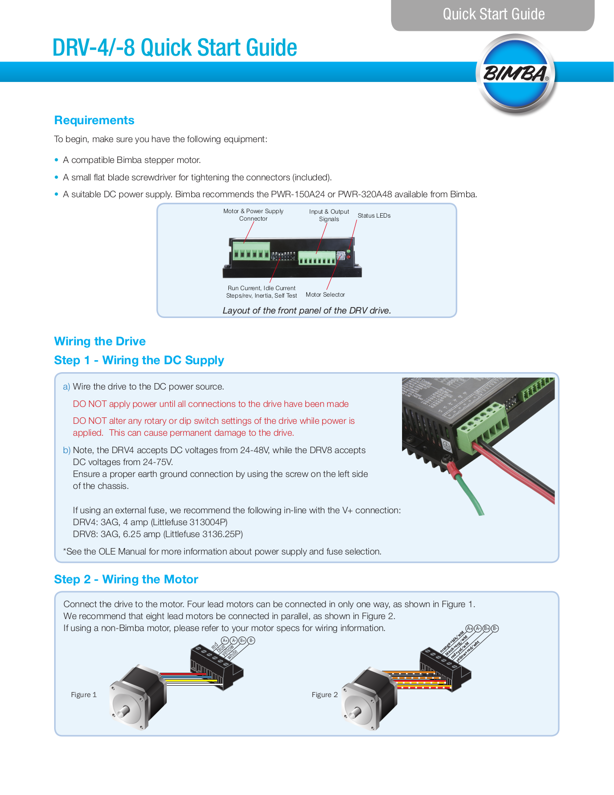 Bimba DRV-8 User Manual