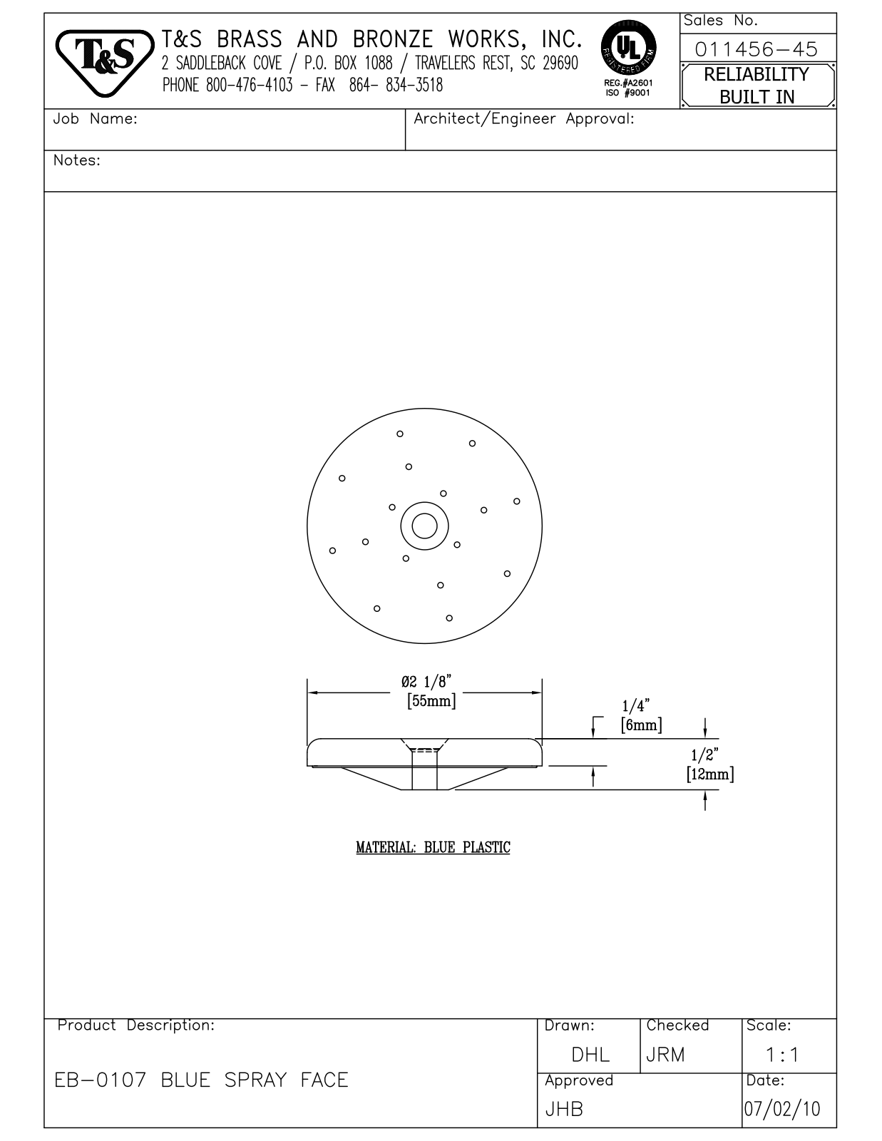 T&S Brass 011456-45 User Manual