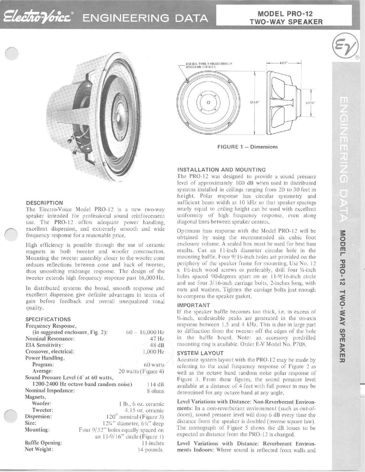 Electro-Voice PRO-12 User Manual