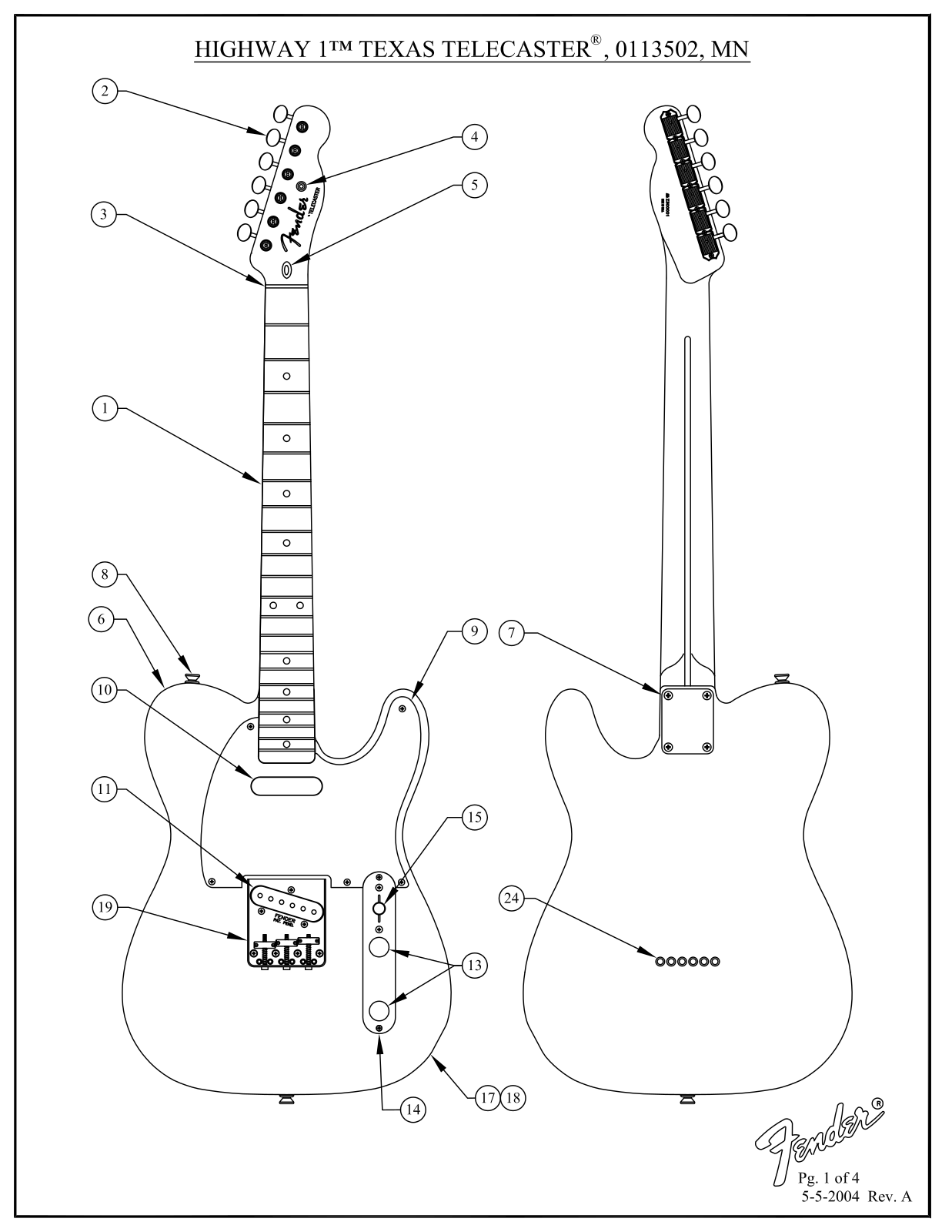 Fender Highway-1-Texas-Telecaster Service Manual