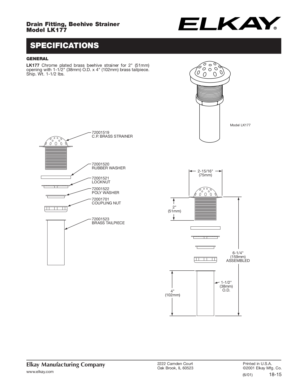 Elkay LK177 User Manual