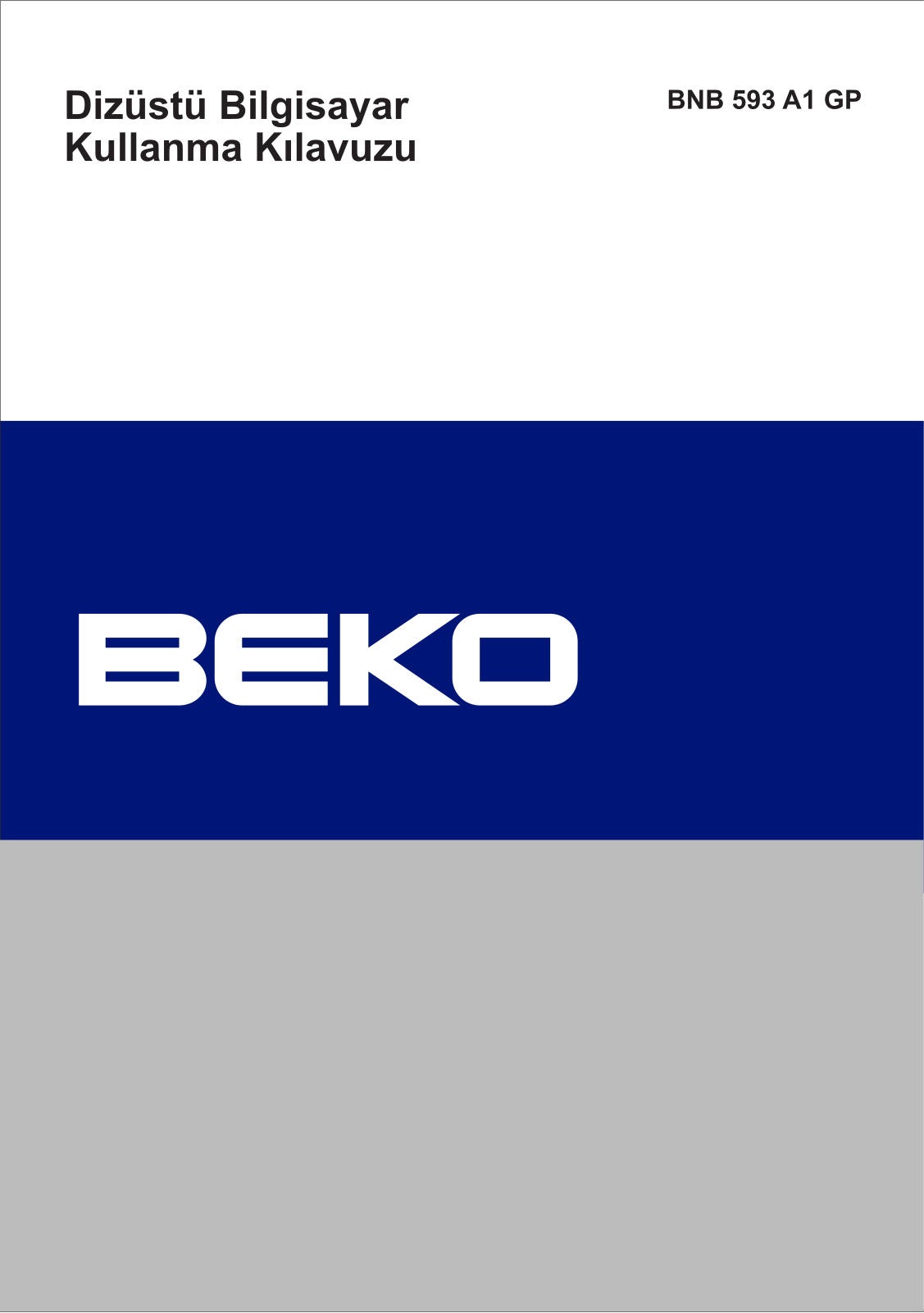 Beko BNB 593 A1 GP Manual