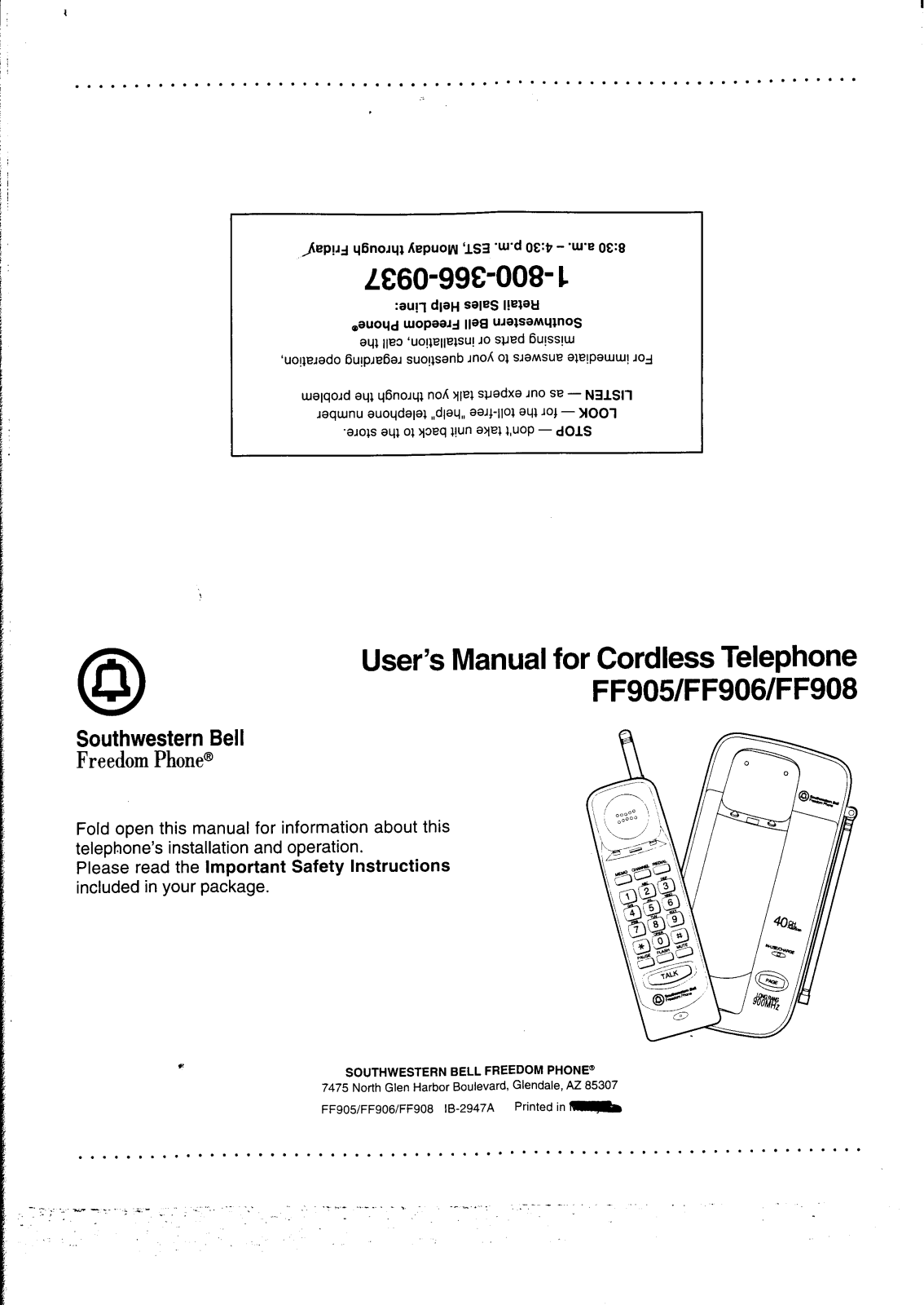 Continental Conair FF905ATA User Manual