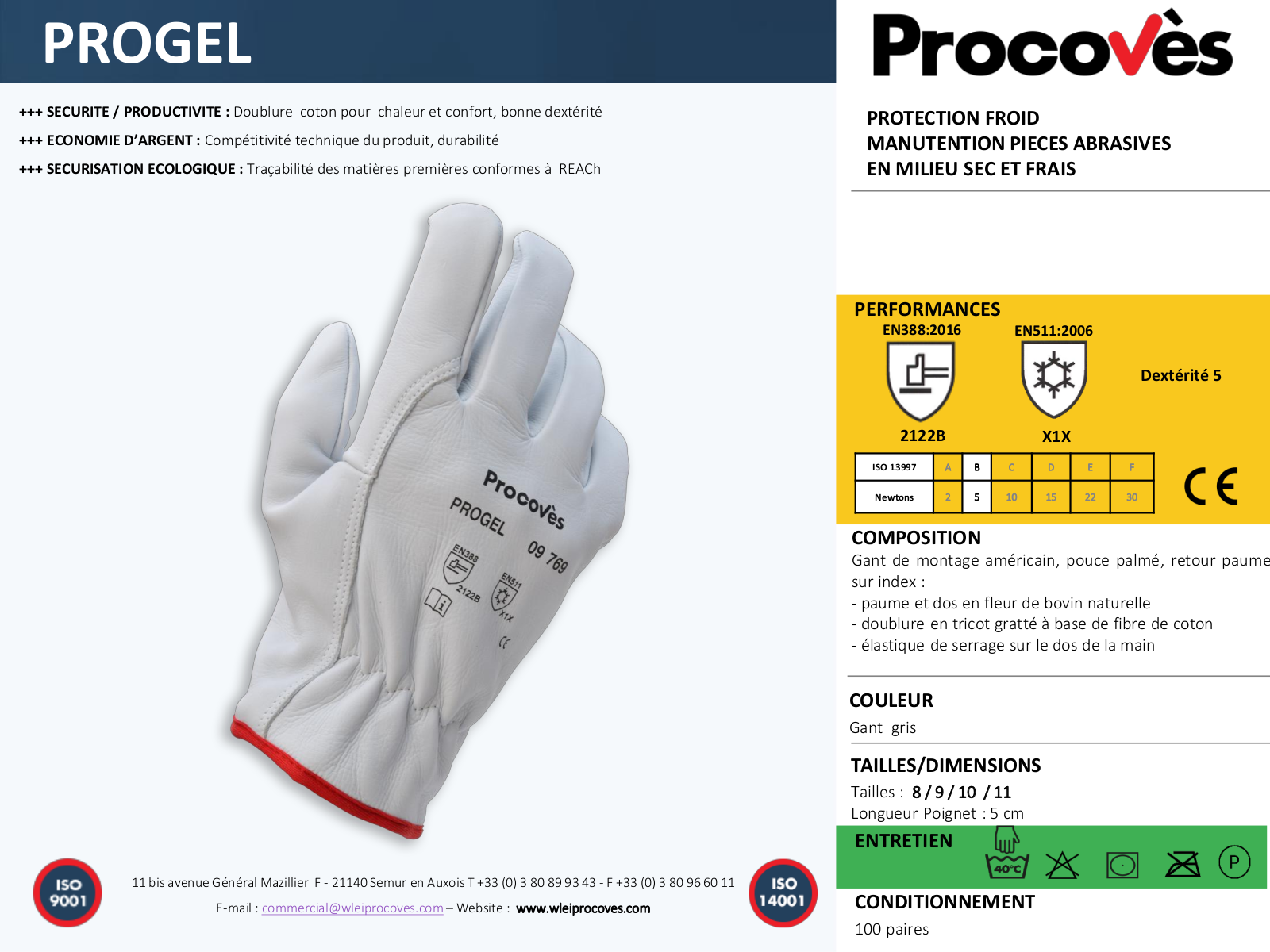Procoves PROGEL Specification - ManualMachine.com