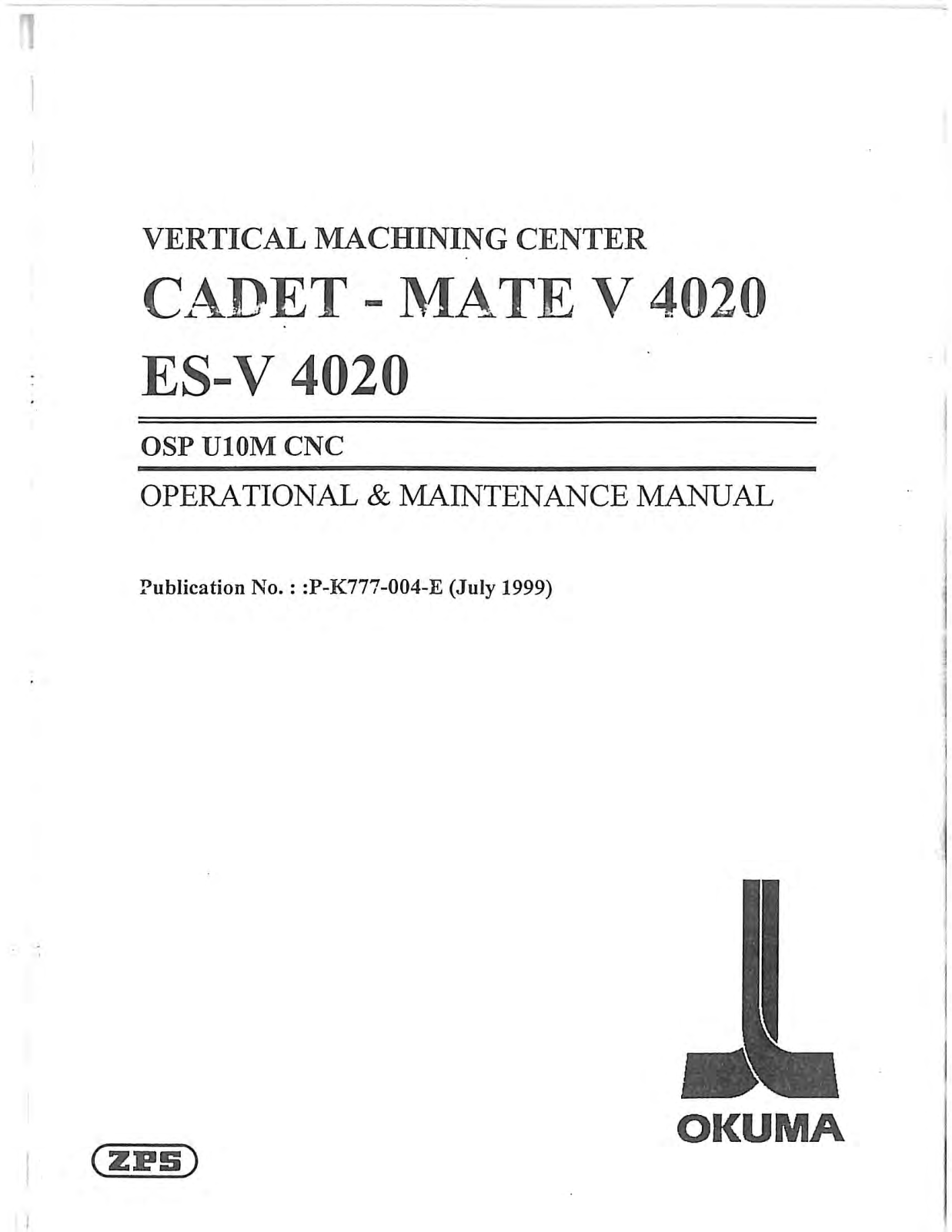 okuma OSP U10M Maintenance Manual