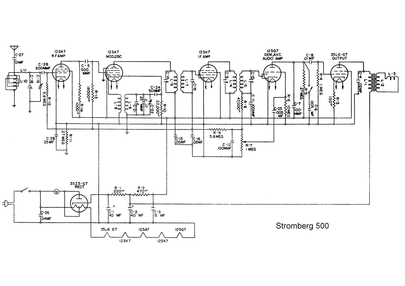 Stromberg Carlson 500 schematic