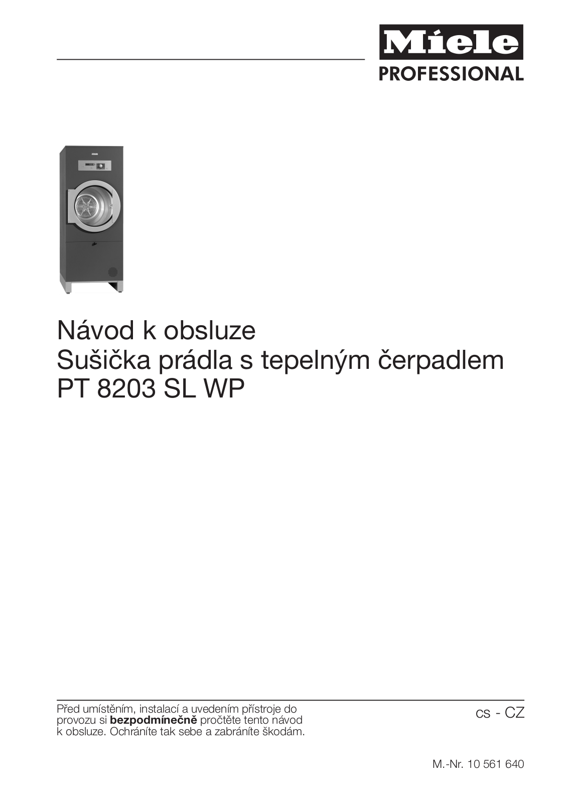 Miele PT 8203 SL WP User manual