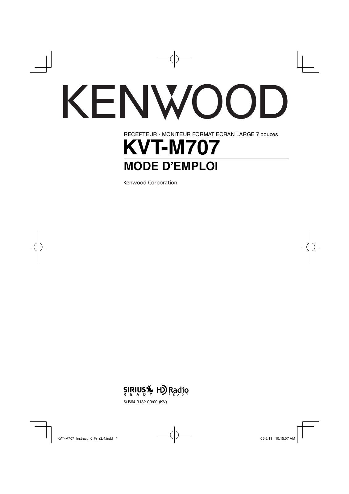 Kenwood KVT-M707 User Manual