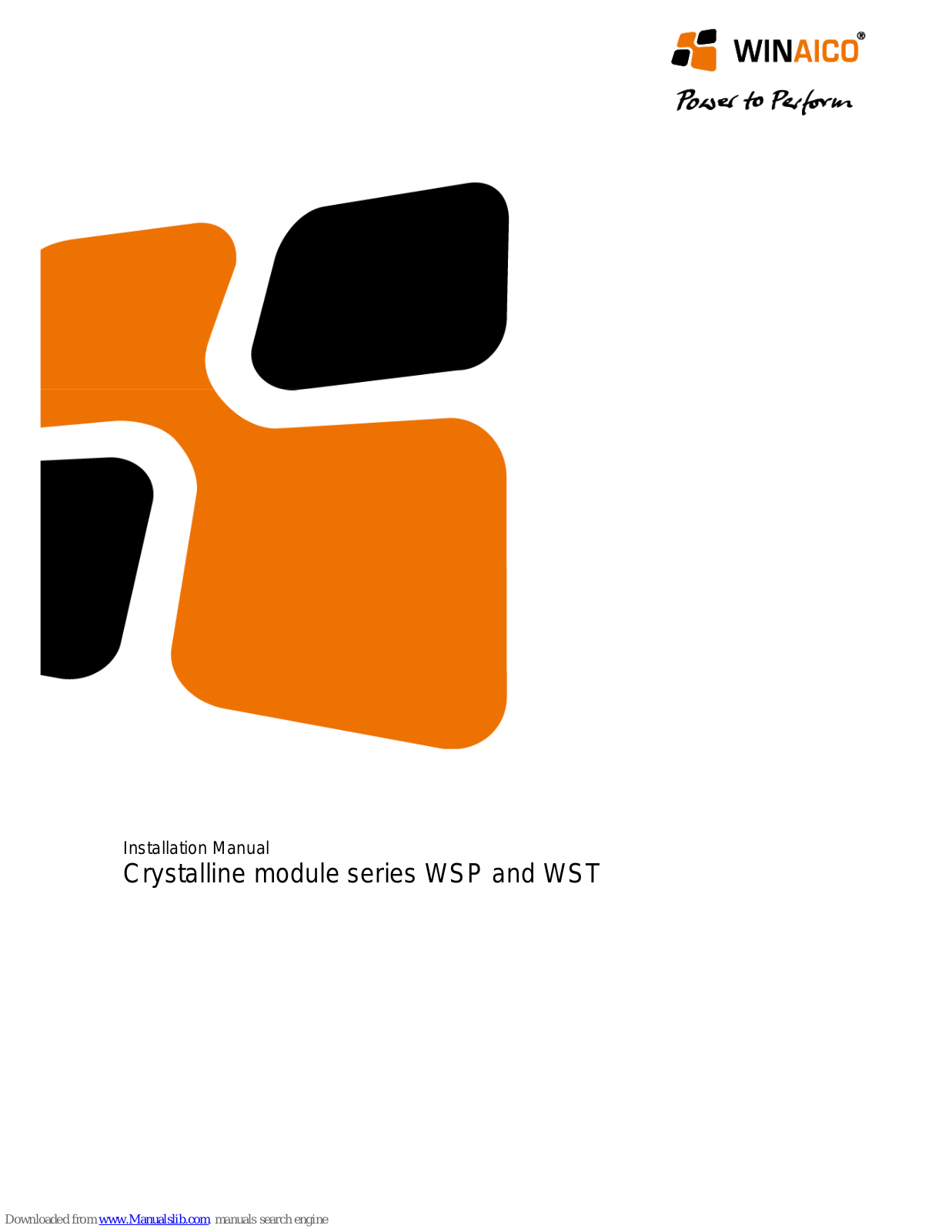 WINAICO WSP‐P6, WSP‐M6, WSP‐M6 PERC, WSP‐P6 Blackline, WST‐P6 Installation Manual