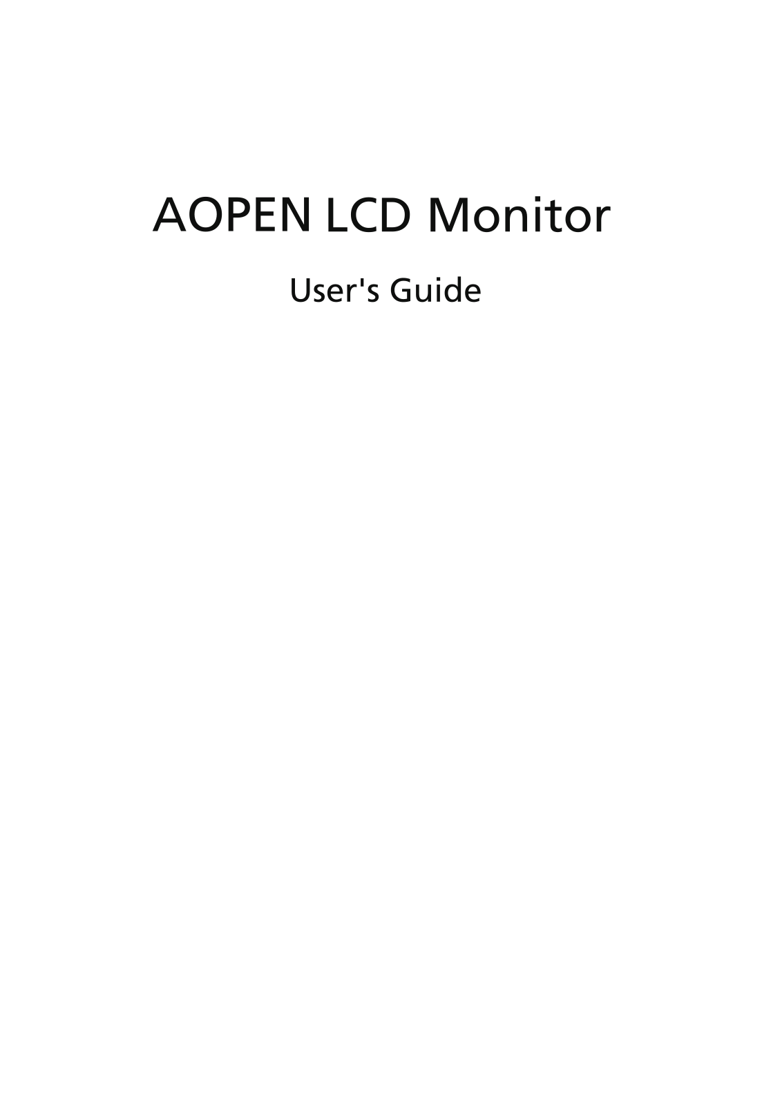 AOPEN 24MV1YPbmiipx User Manual