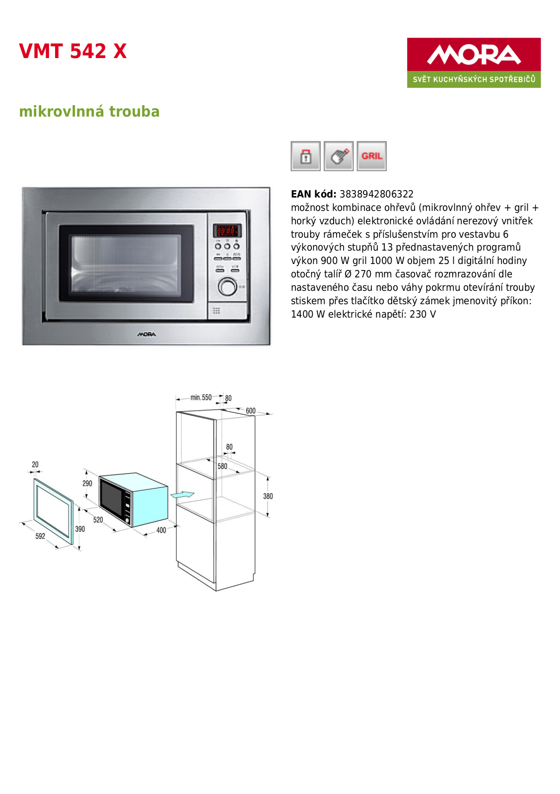 Mora VMT 542 X User Manual