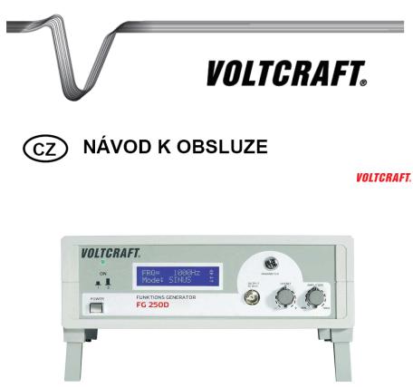 VOLTCRAFT FG 250D User guide