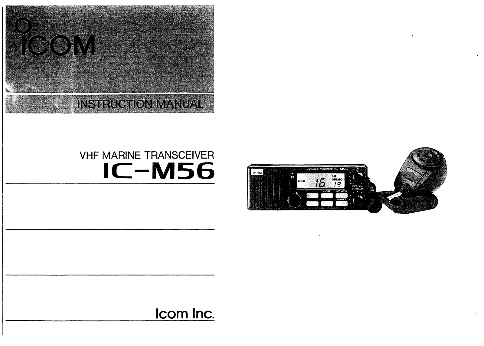 Icom IC-M56 User Manual