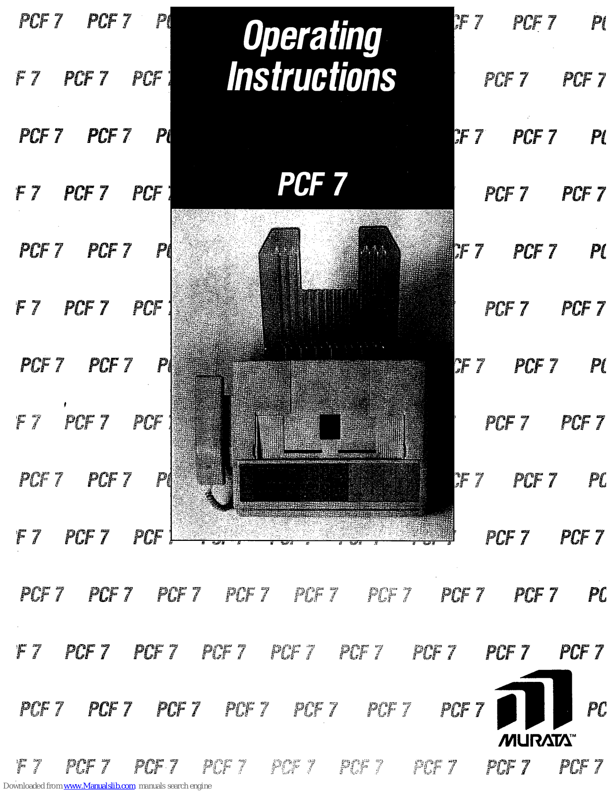 Murata PCF7 Operating Instructions Manual - ManualMachine.com
