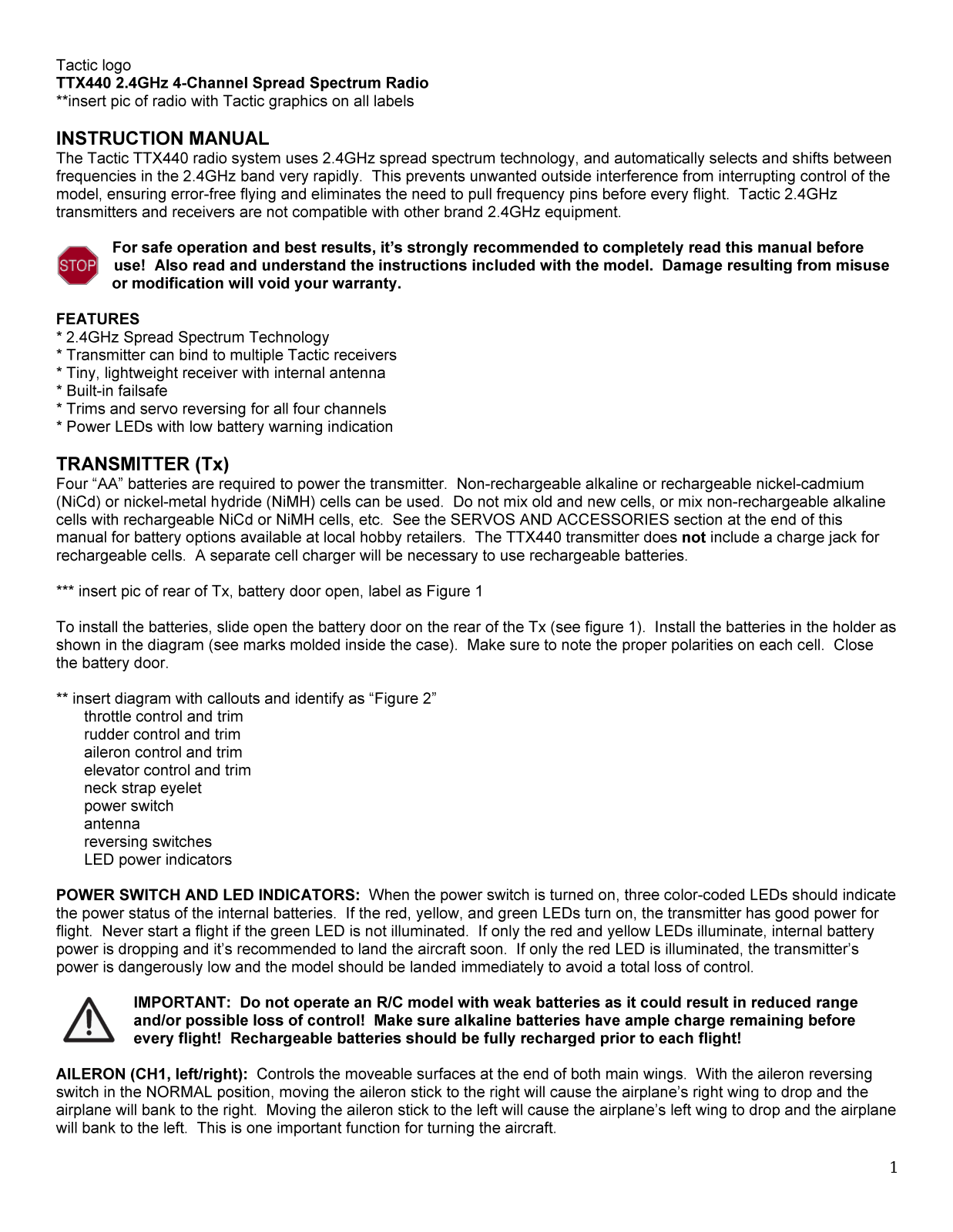 Hobbico TTX440 Users Manual