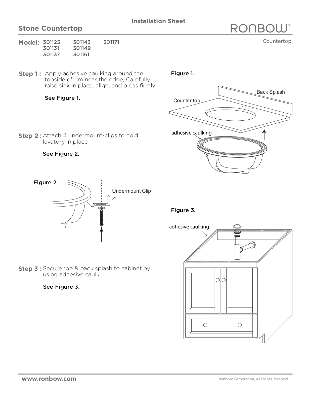 Ronbow Stone Counter User Manual