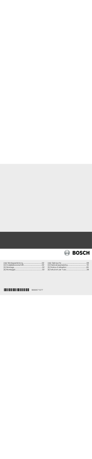 BOSCH PIM611R16E User Manual