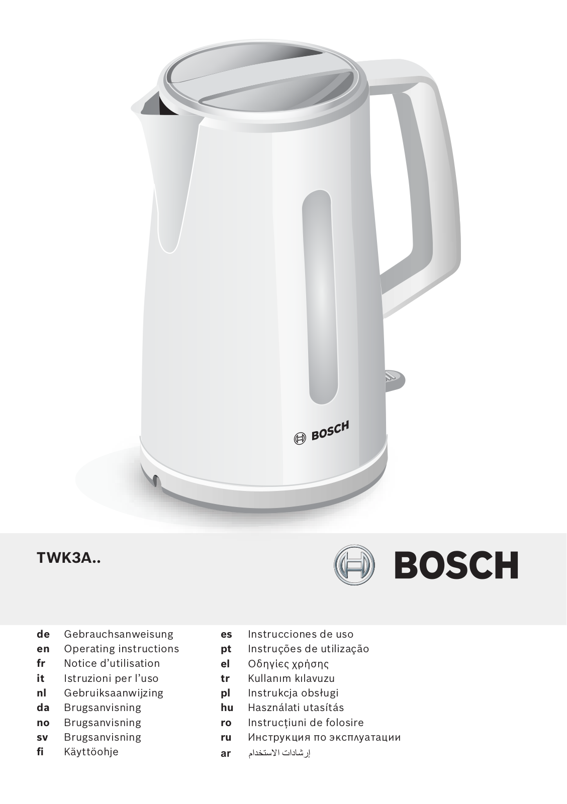 Bosch TWK3A011 User Manual