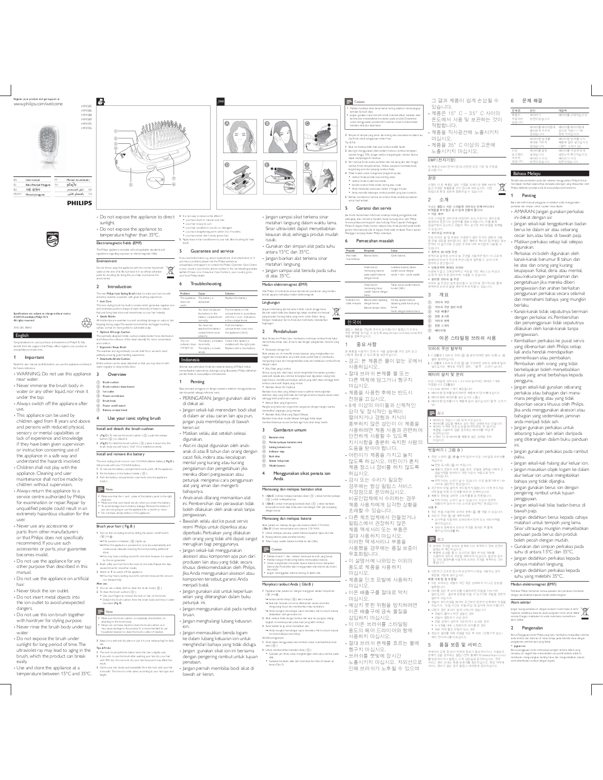 Philips HP4595/00, HP4596/00, HP4595/70 User Manual - ManualMachine.com