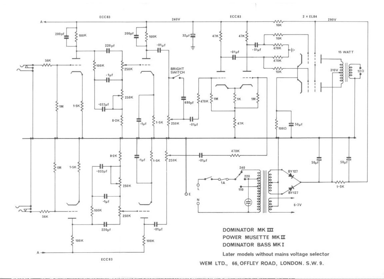 Watkins dominator mk iii schematic