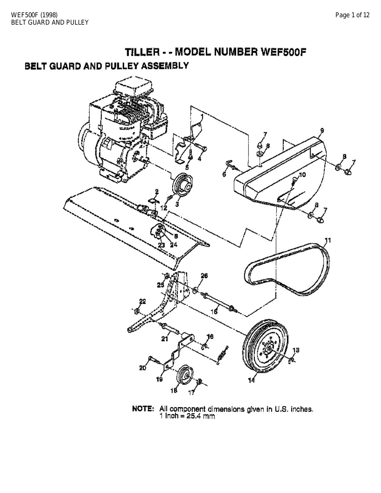 AYP WEF500F Parts List