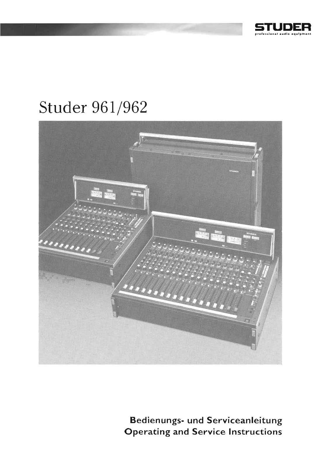 Studer 961, 962 Service Manual