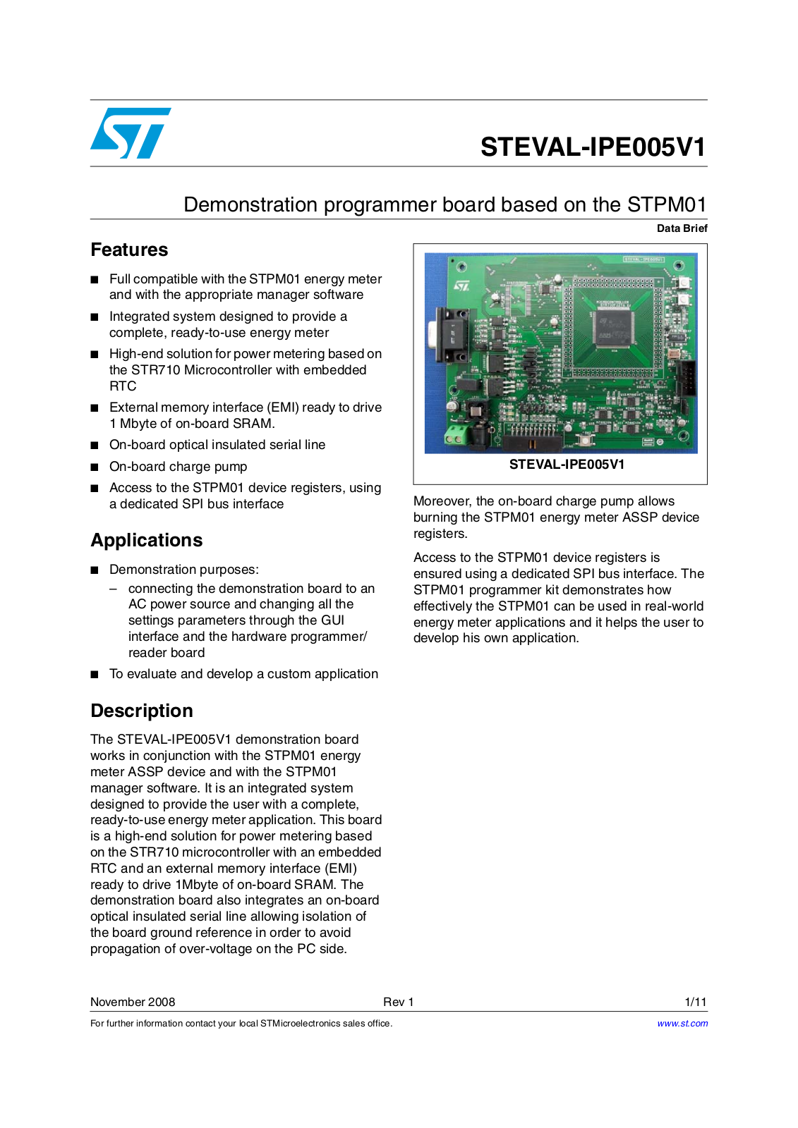 ST IPE005V1 User Manual