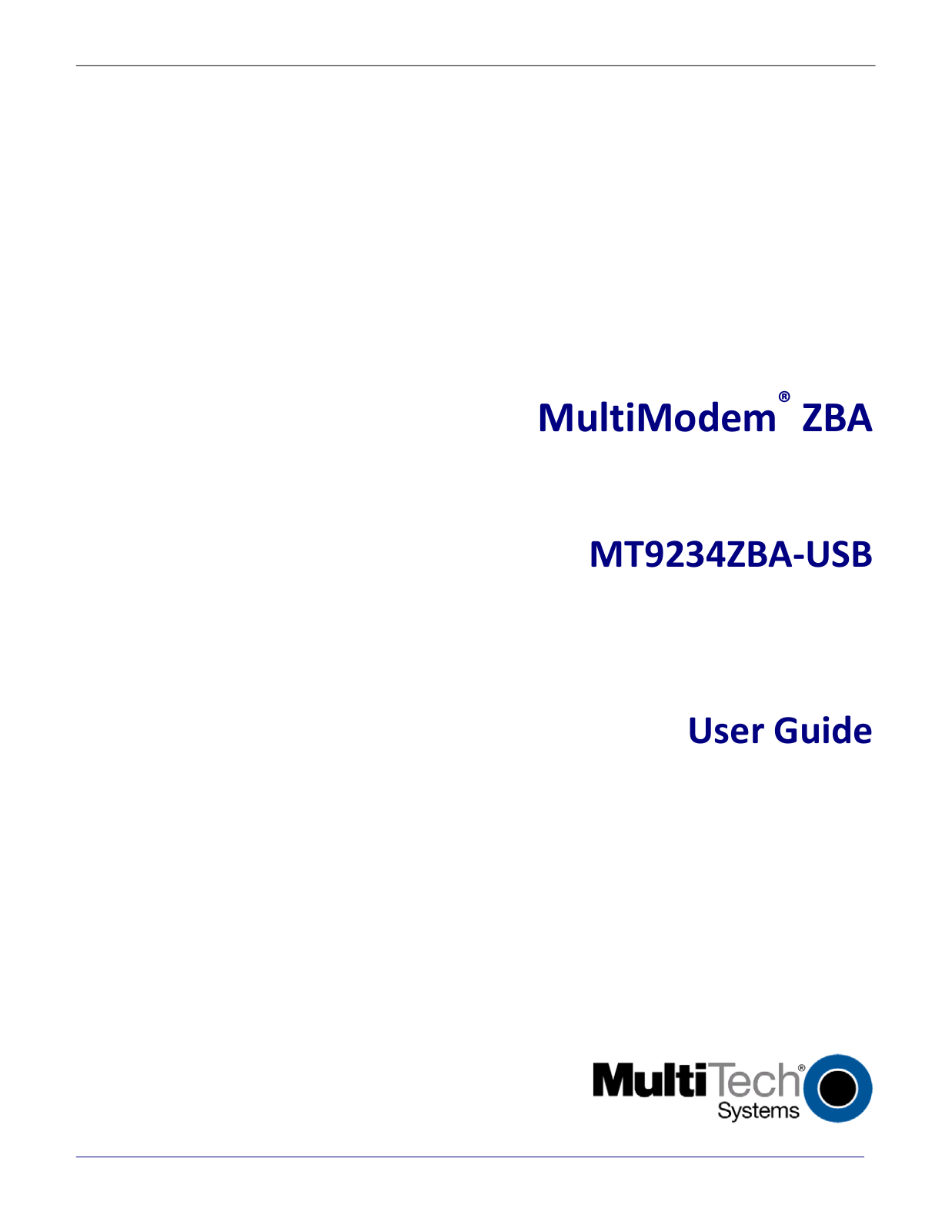 Multitech MT9234ZBA-USB User Manual