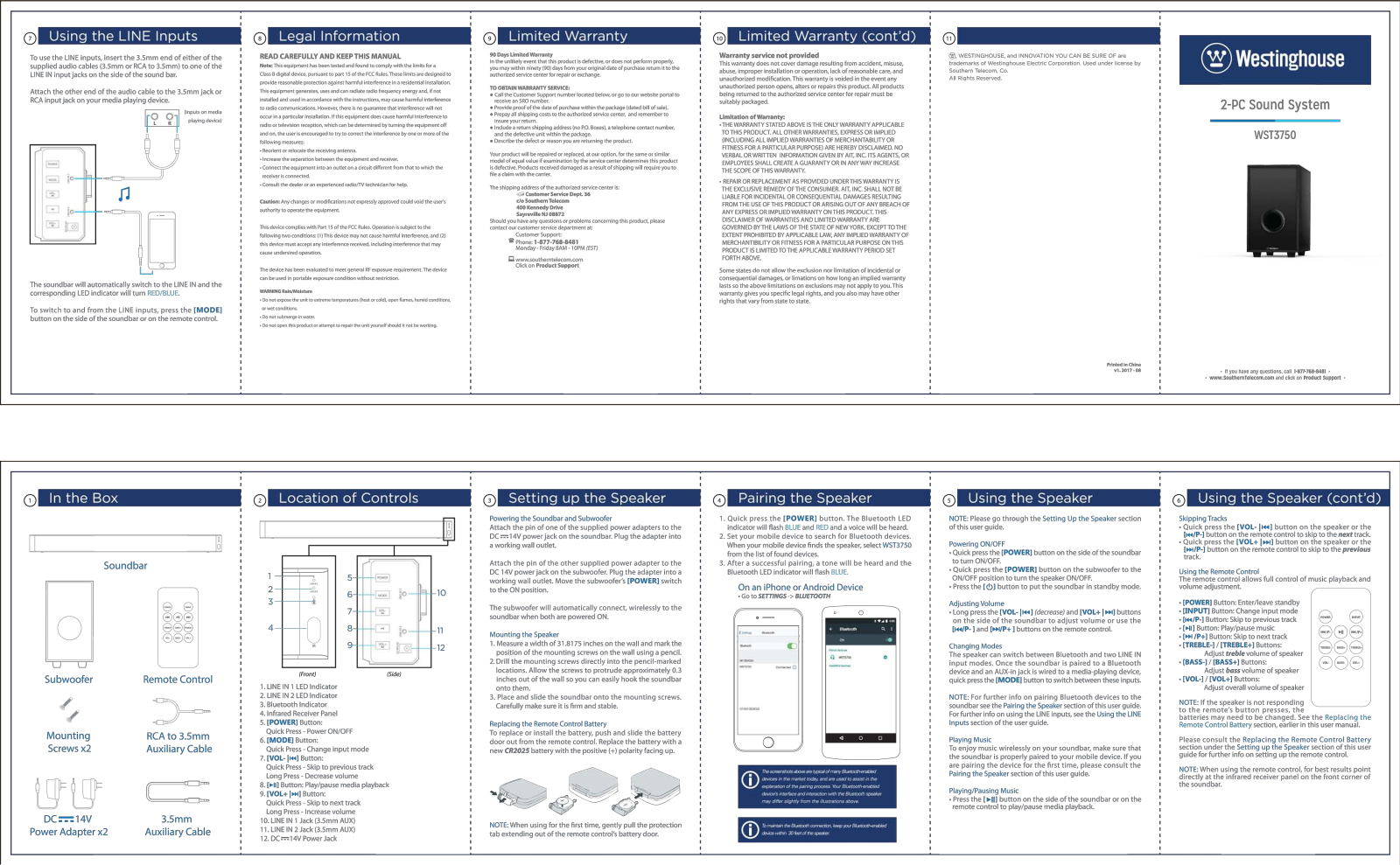 Westinghouse WST3750 User Manual