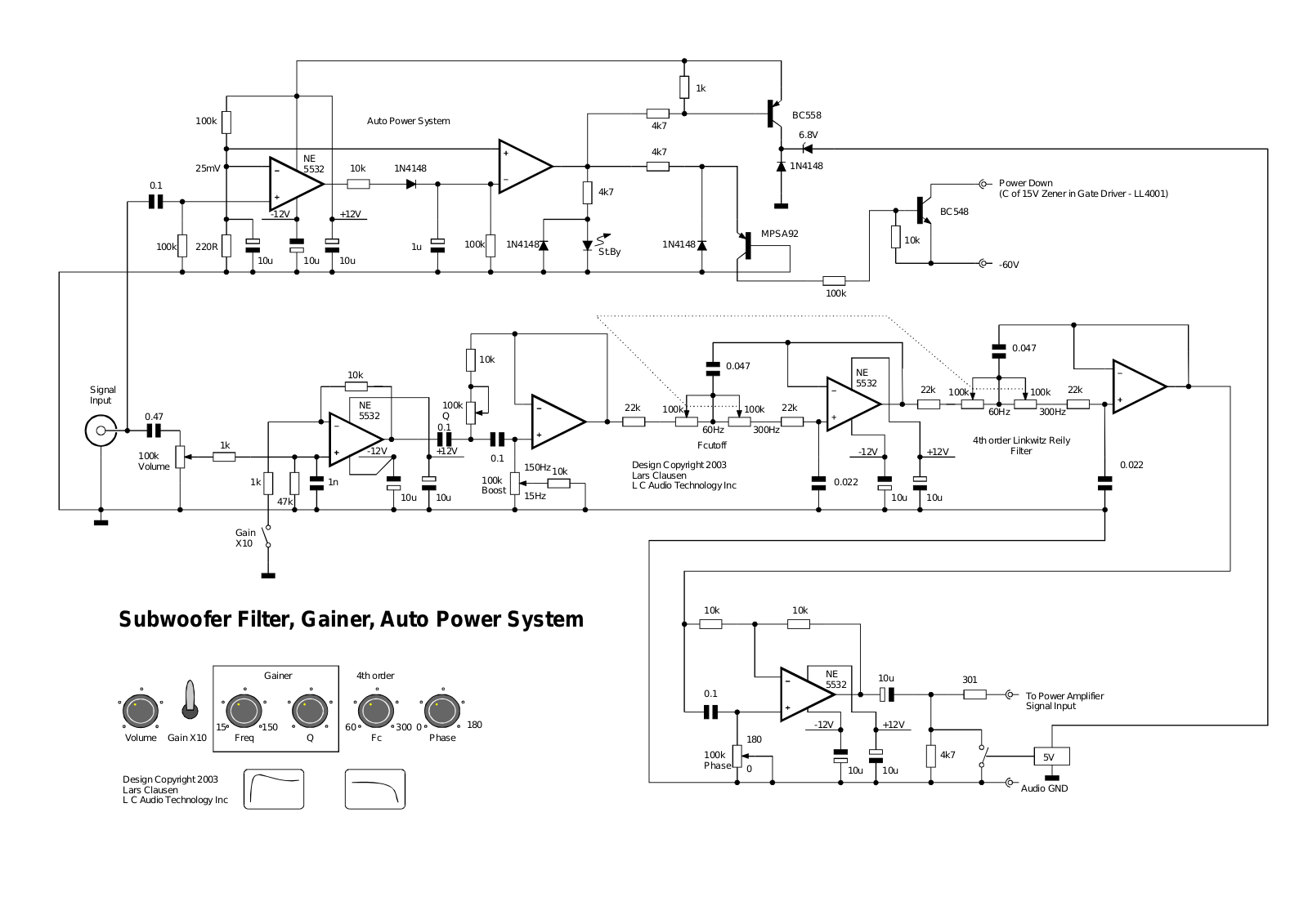 LC Audio Technology Subfilter Schematic