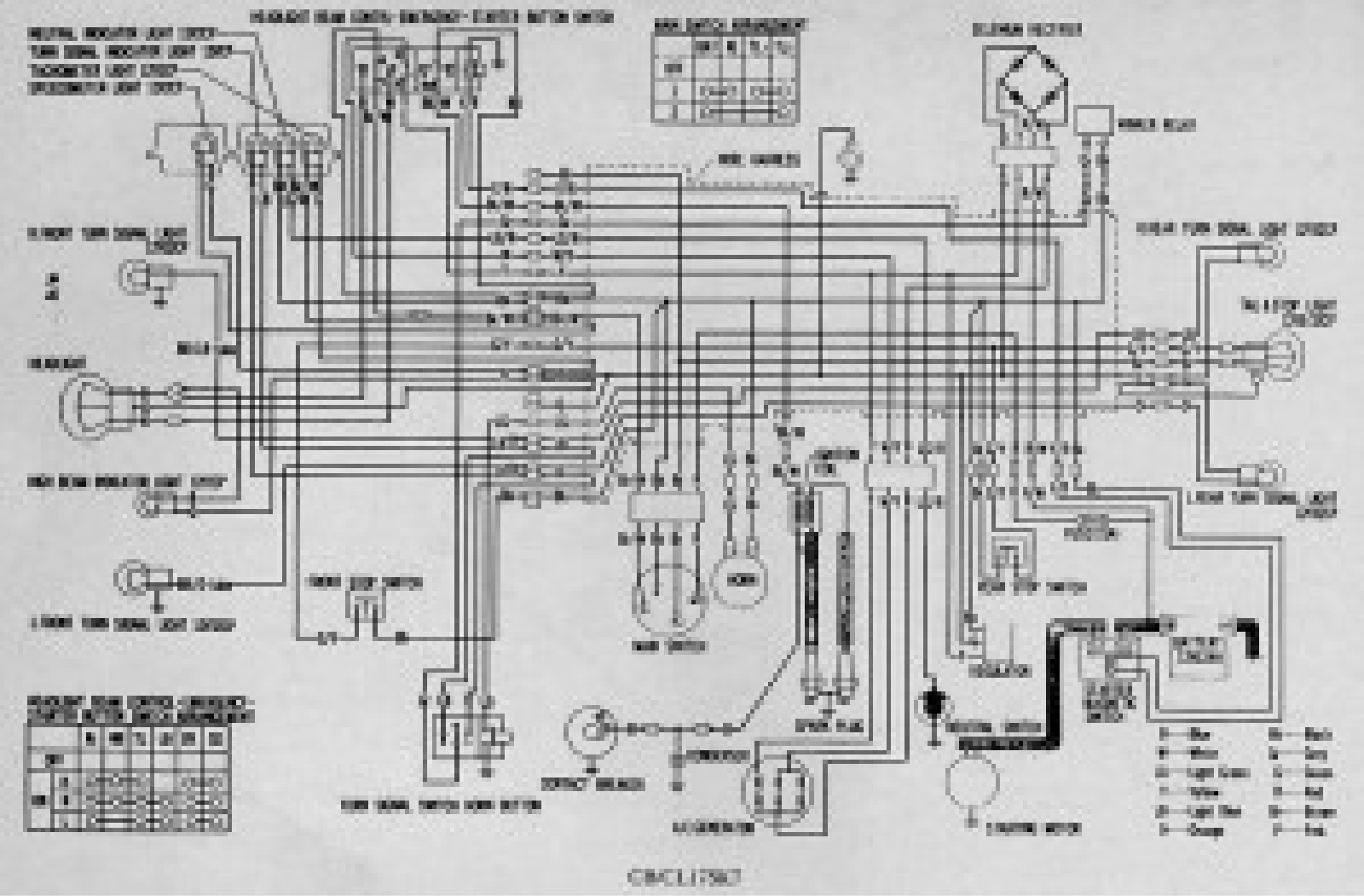 Honda Vehicles cb cl175k7 schematic