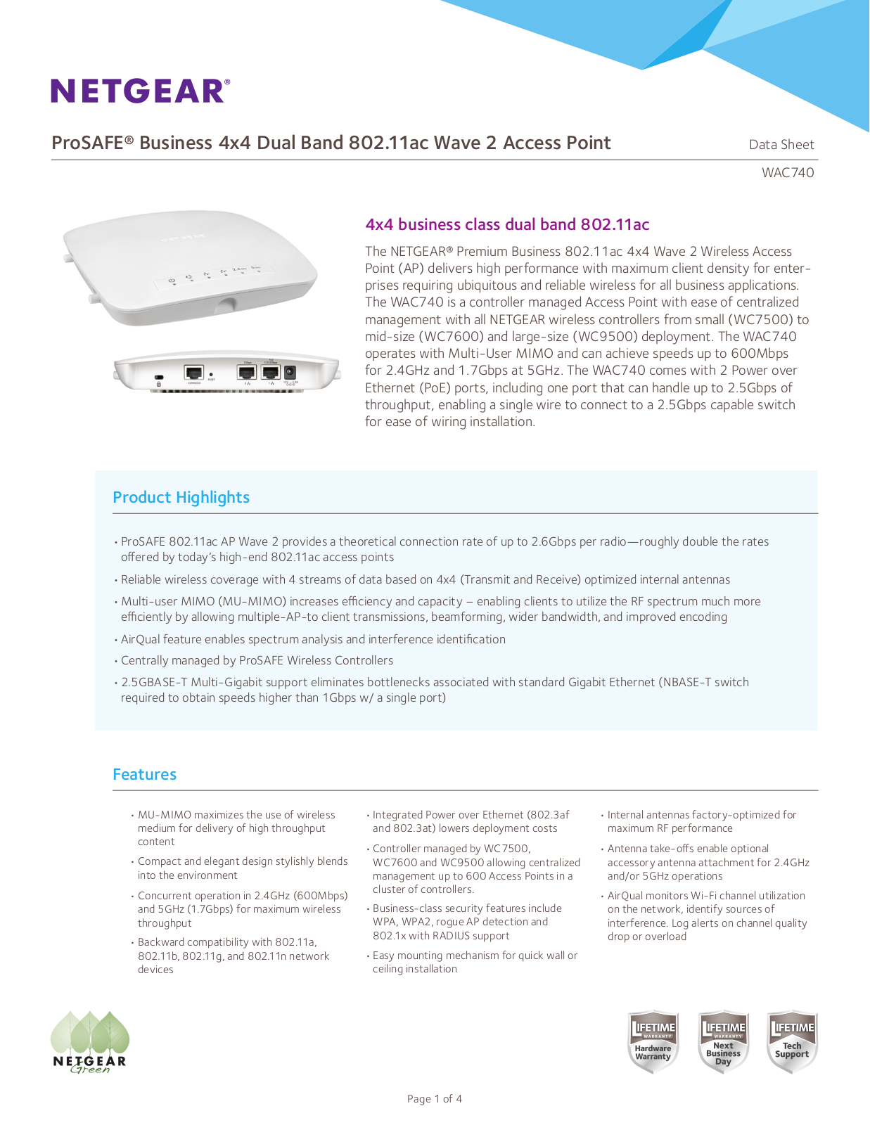 Netgear WAC740 User Manual