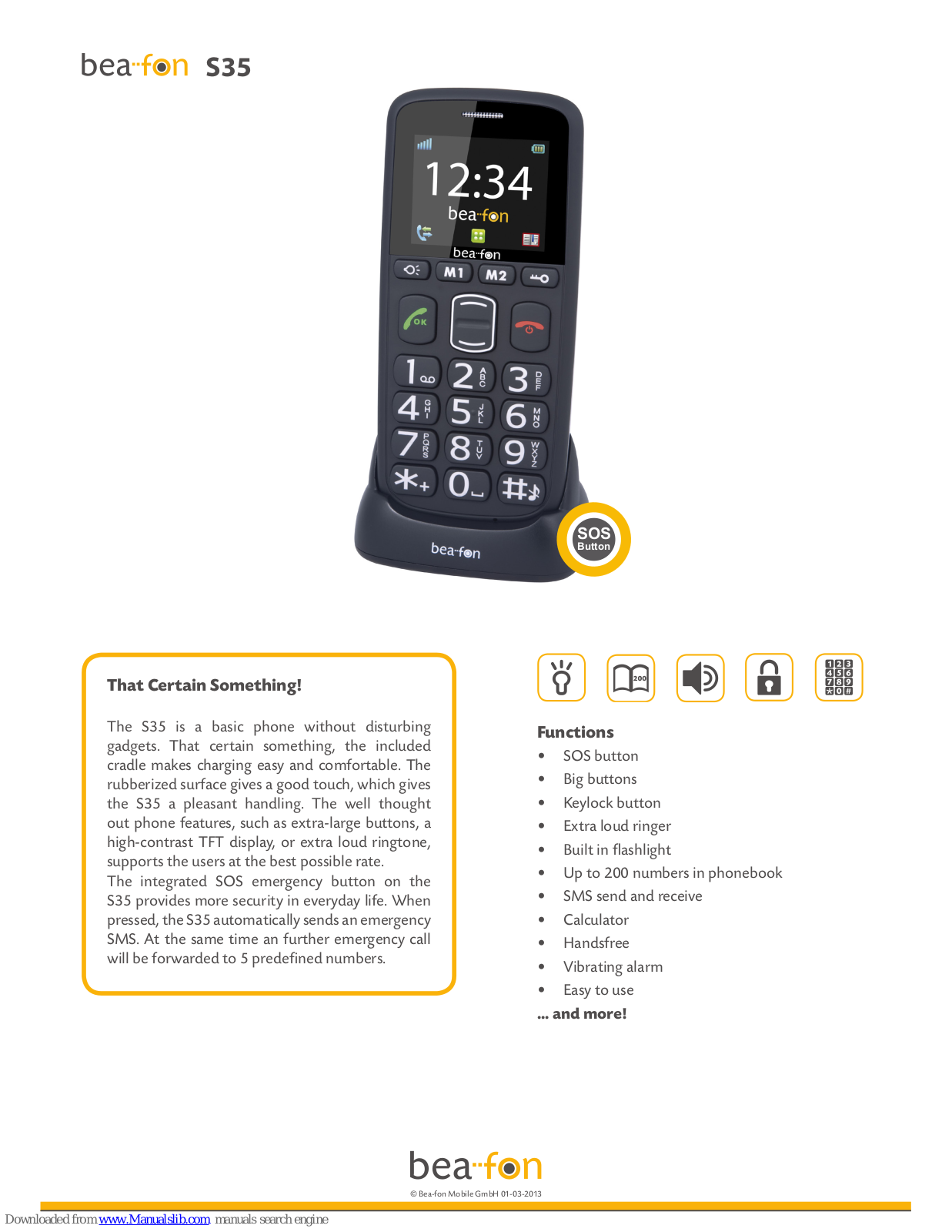 Bea-fon S35 Specifications - ManualMachine.com